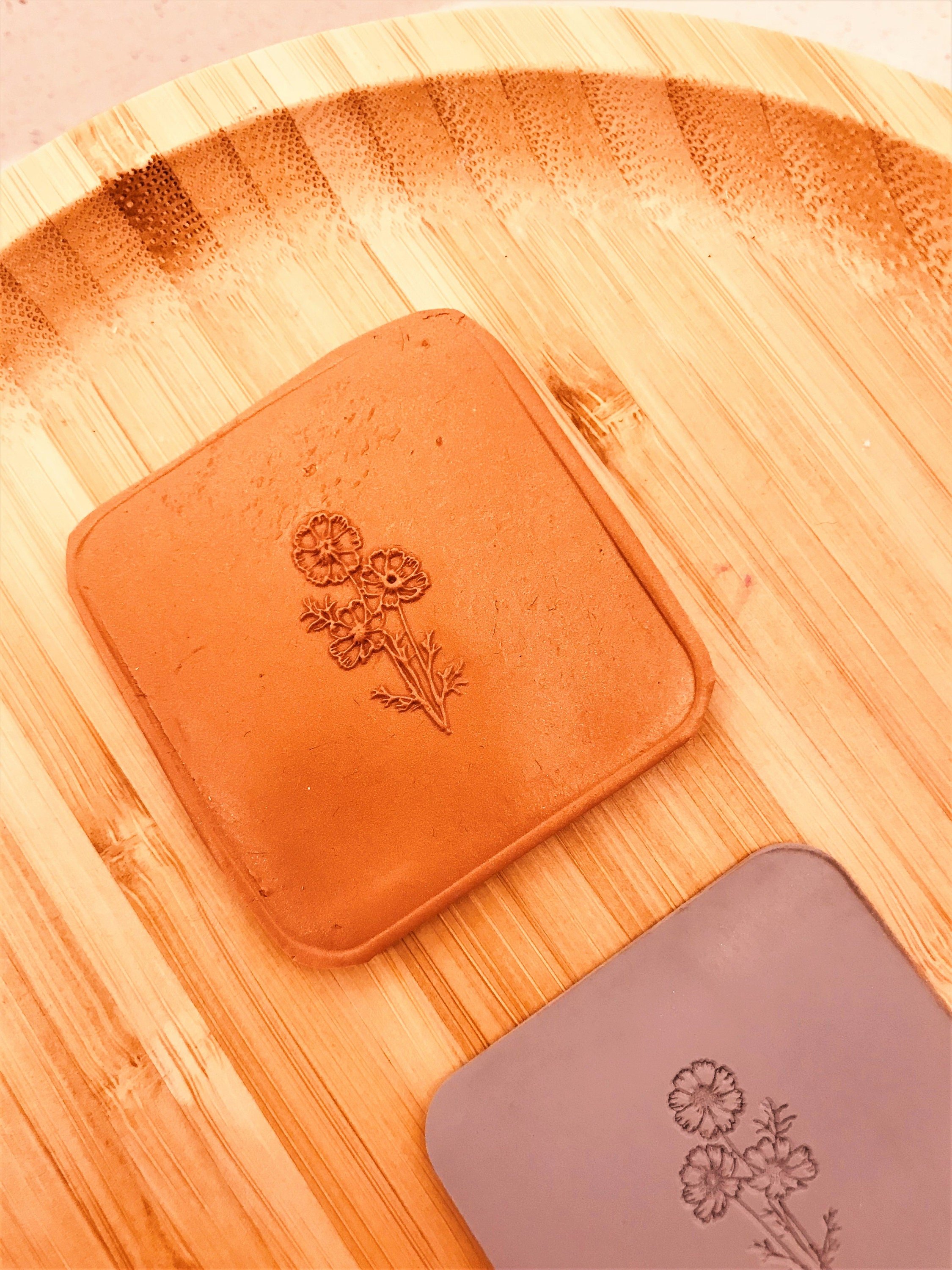 Little Daisy Rubber Texture Mat⎥Polymer Clay Tools⎥Earring Making⎥Hand Roller⎥Clay Texture Tool⎥Jewellery Tools
