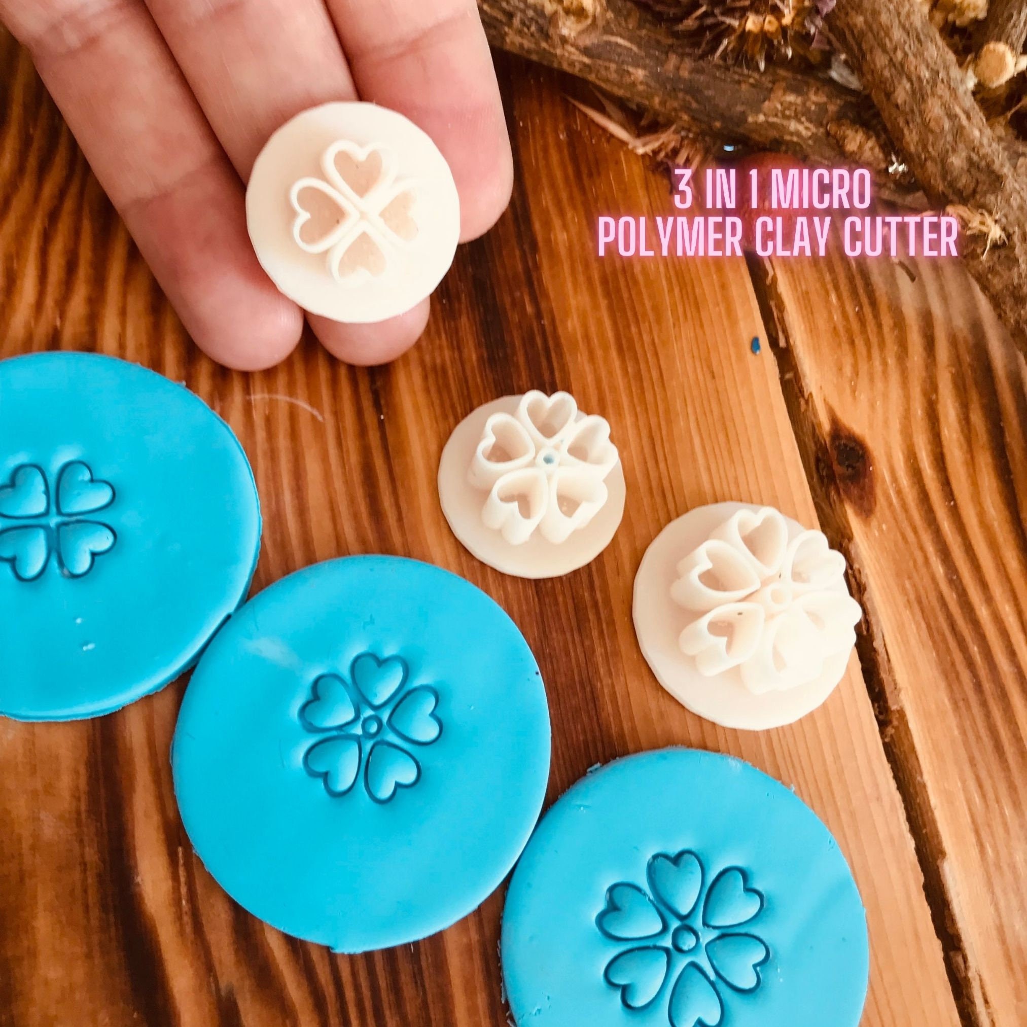 Heart Petal Floral Pattern Polymer Clay Cutter, Unique Model, Special Design, Summer Clay Cutters, Unique Clay Cutter For Jewelry Making