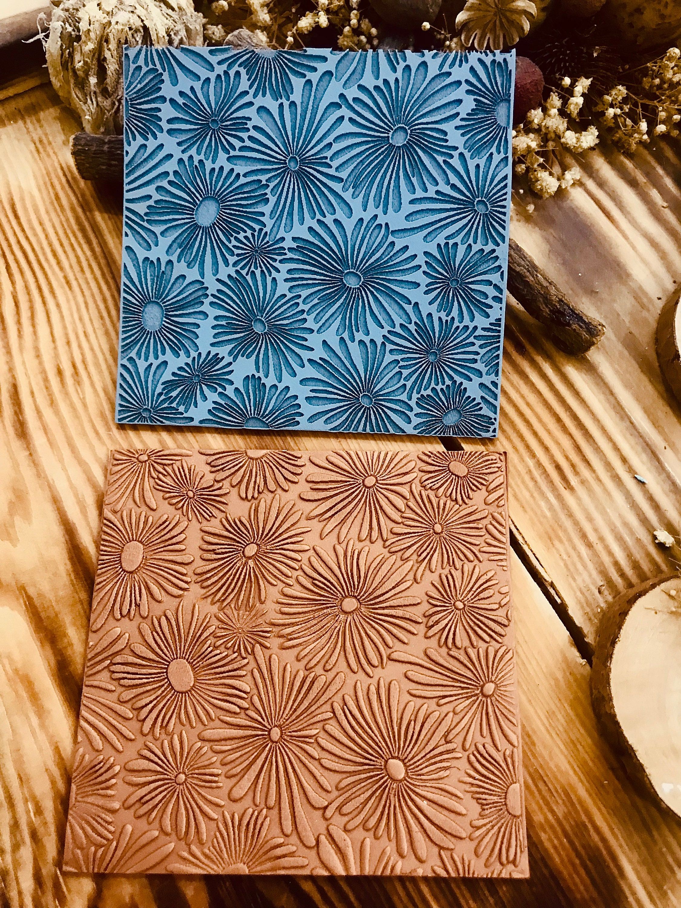 Floral Splash Pattern Rubber Texture Mat 10*10Cm⎥Polymer Clay Tools⎥Earring Making⎥Hand Roller⎥Clay Texture Tool⎥Jewellery Tools