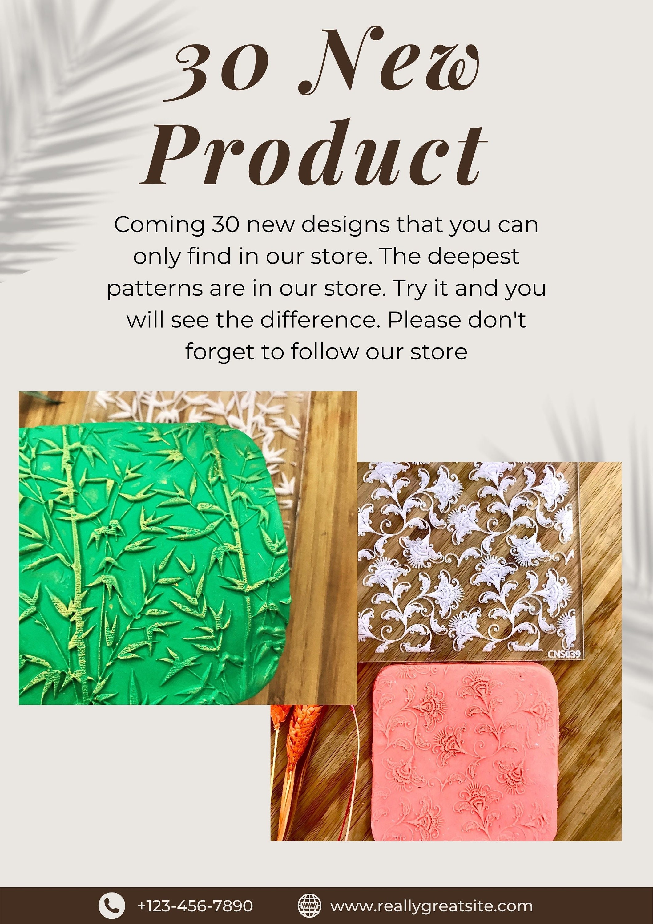 Spanish Tile Rubber or Acrylic Texture Mat – Polymer Clay Stamp, Embossing Tool, Acrylic Texture Sheet, Plaque, Tile for Fimo, Sculpey, Cernit