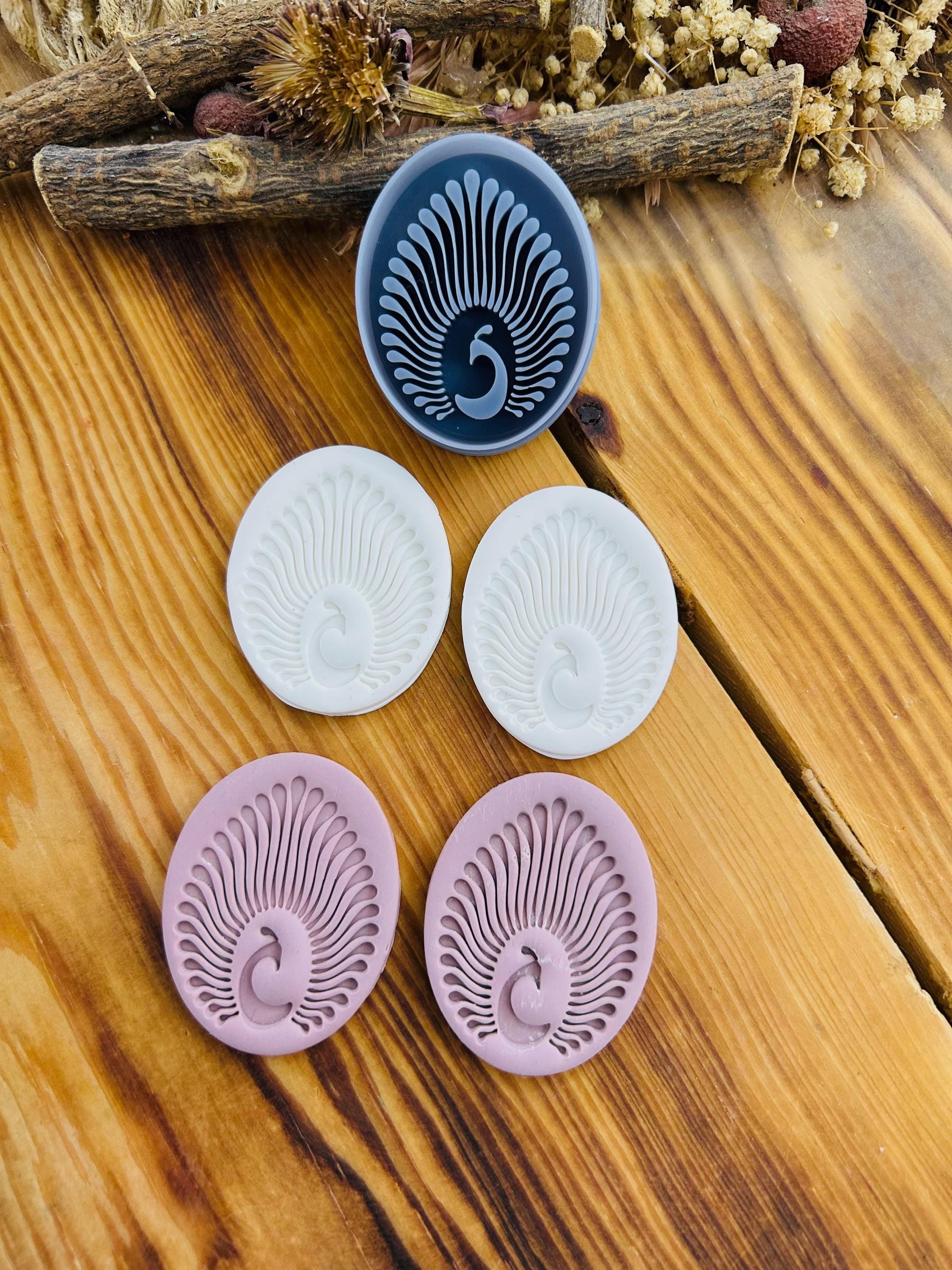 Peacock &quot;Erhani&quot; Pattern Polymer Clay Cutter ,Unique Design, Polymer Clay, Cookie Dough, Soap Making