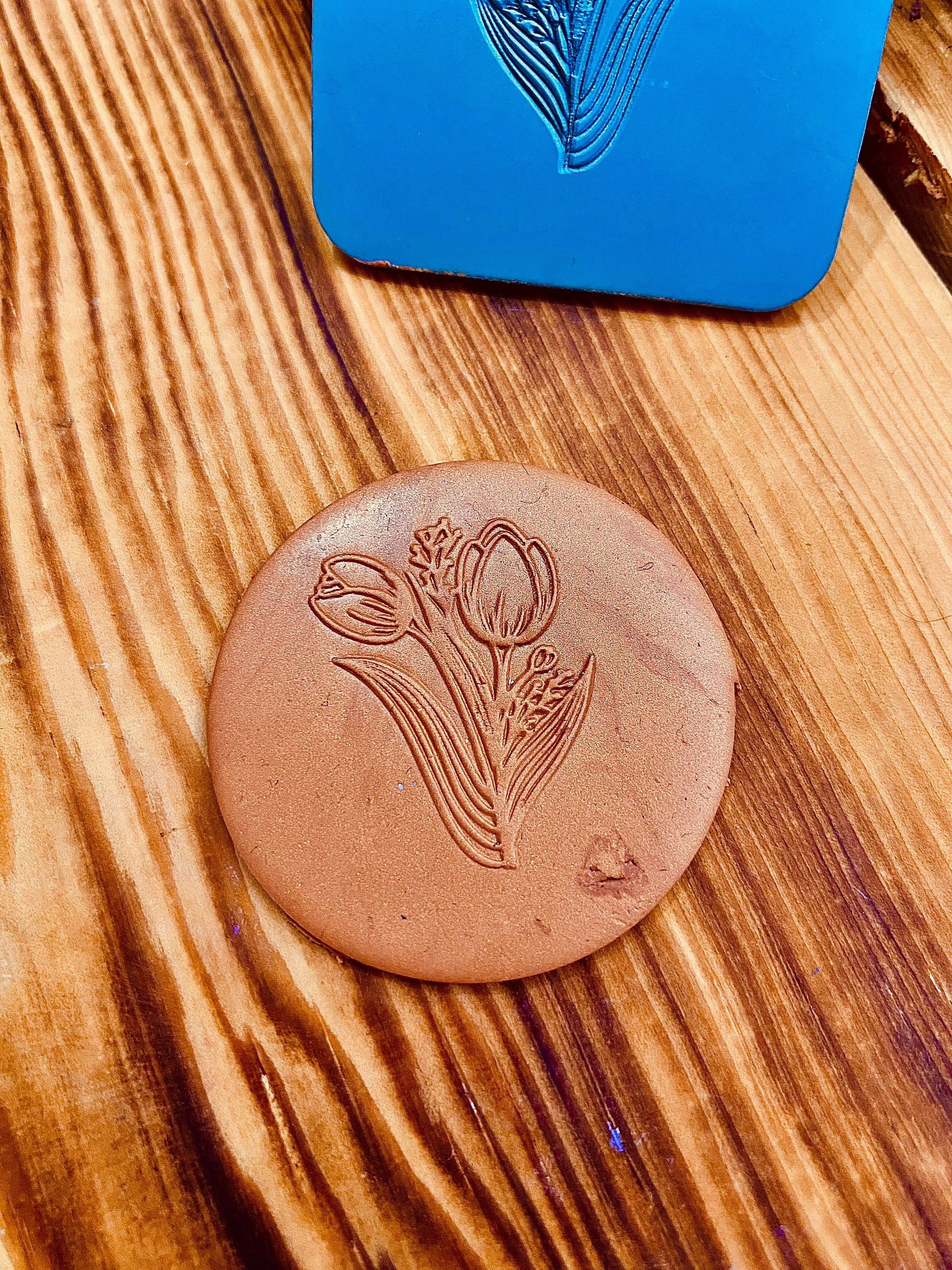 Tulip Rubber Texture Mat⎥Polymer Clay Tools⎥Earring Making⎥Hand Roller⎥Clay Texture Tool⎥Jewellery Tools