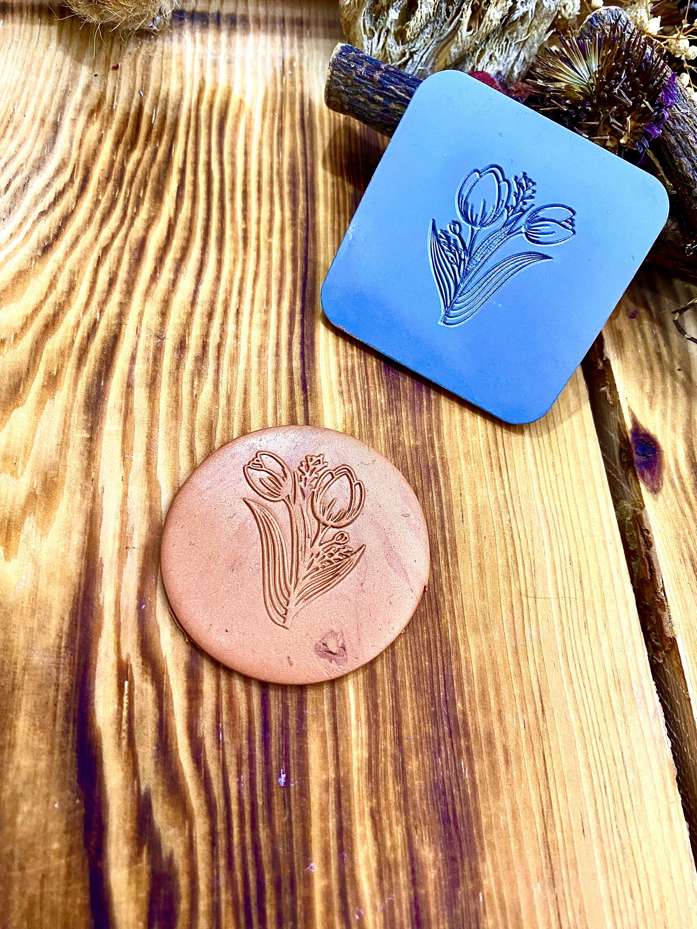 Tulip Rubber Texture Mat⎥Polymer Clay Tools⎥Earring Making⎥Hand Roller⎥Clay Texture Tool⎥Jewellery Tools