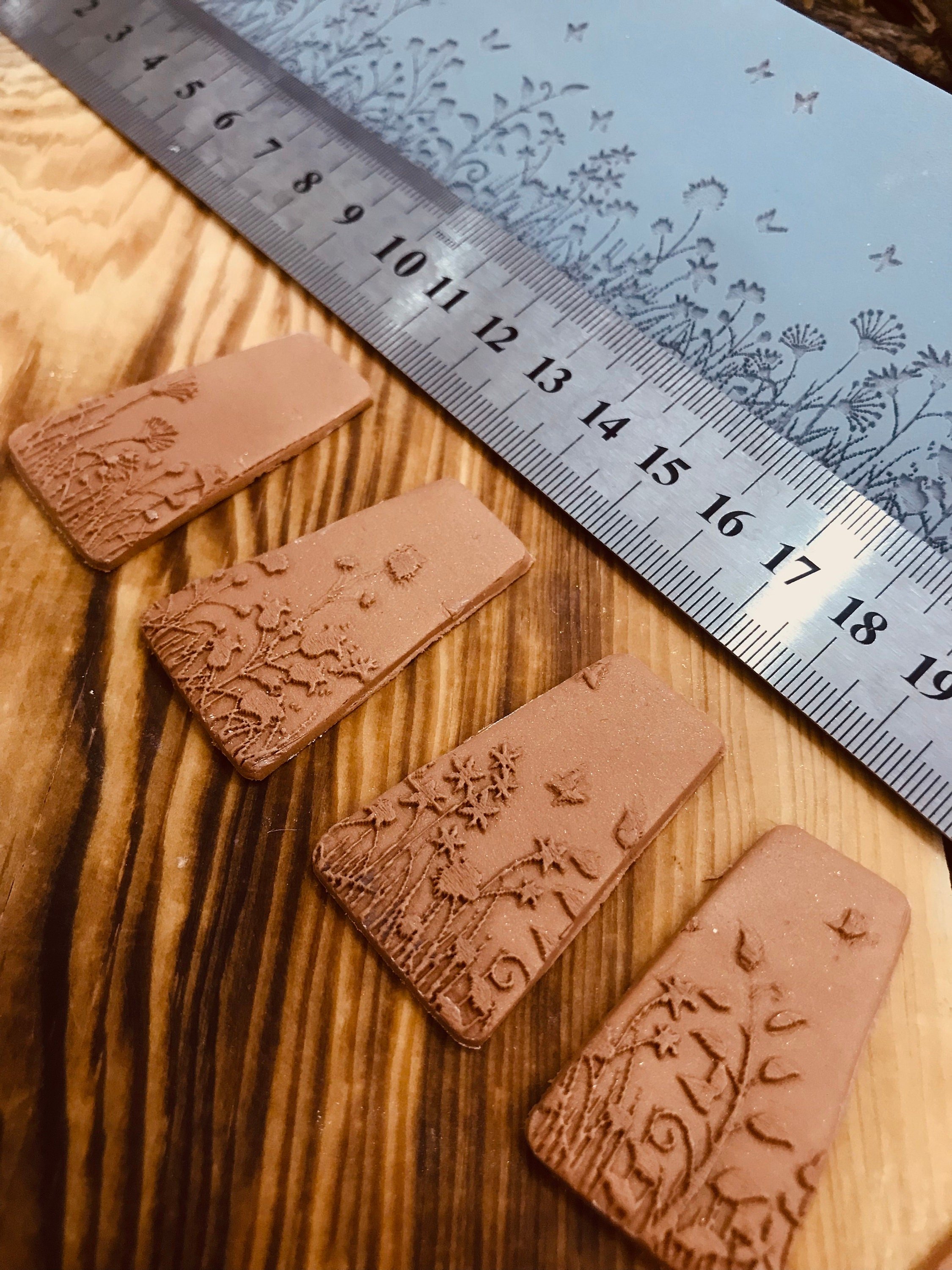 New Flower Meadow Rubber Texture Mat⎥Polymer Clay Tools⎥Earring Making⎥Hand Roller⎥Clay⎥ Jewellery Tools For Silver Metal Clay Ceramic