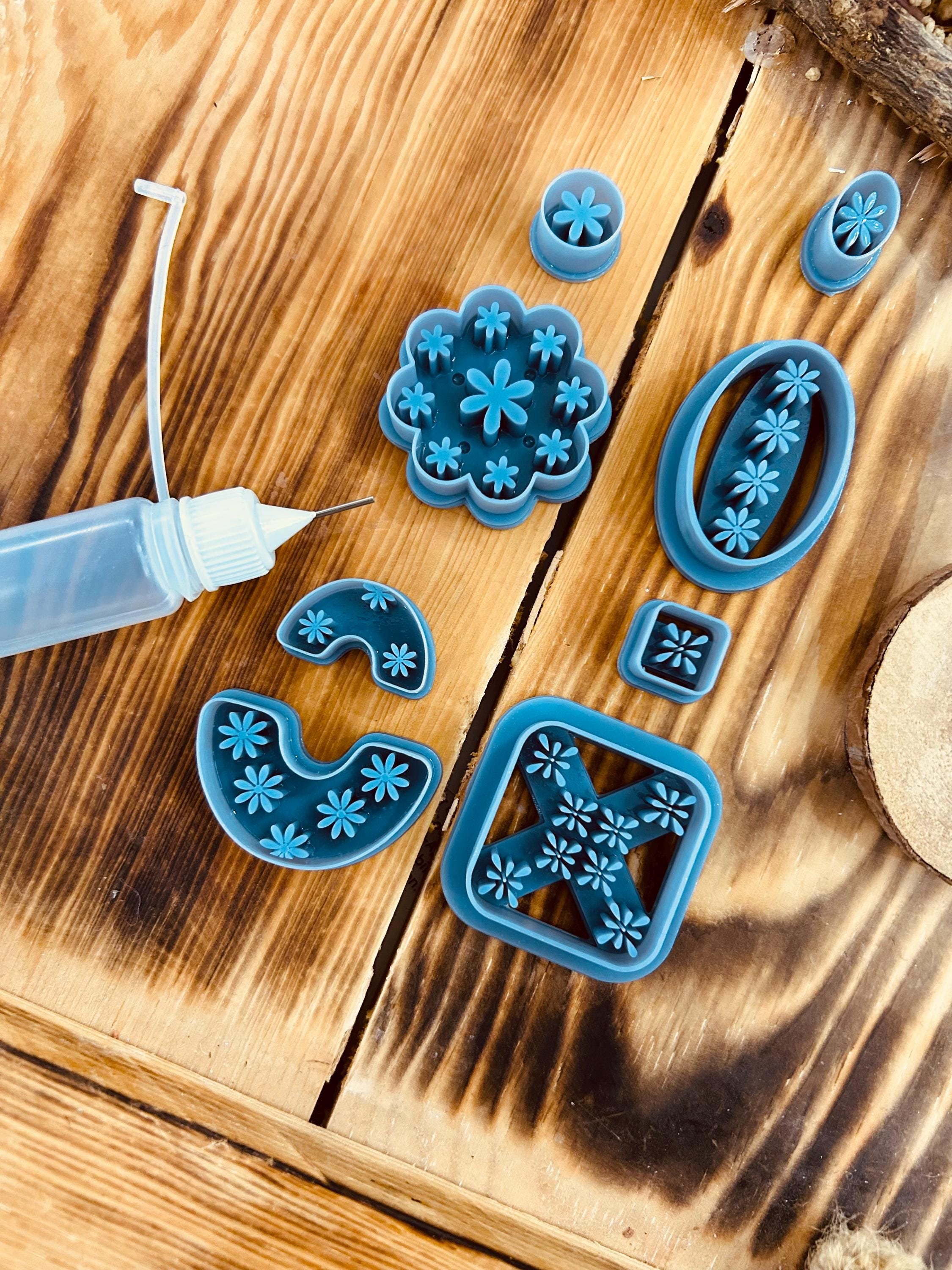 Unique Daisy Collection 8 in 1 Polymer Clay Cutter, Special Design