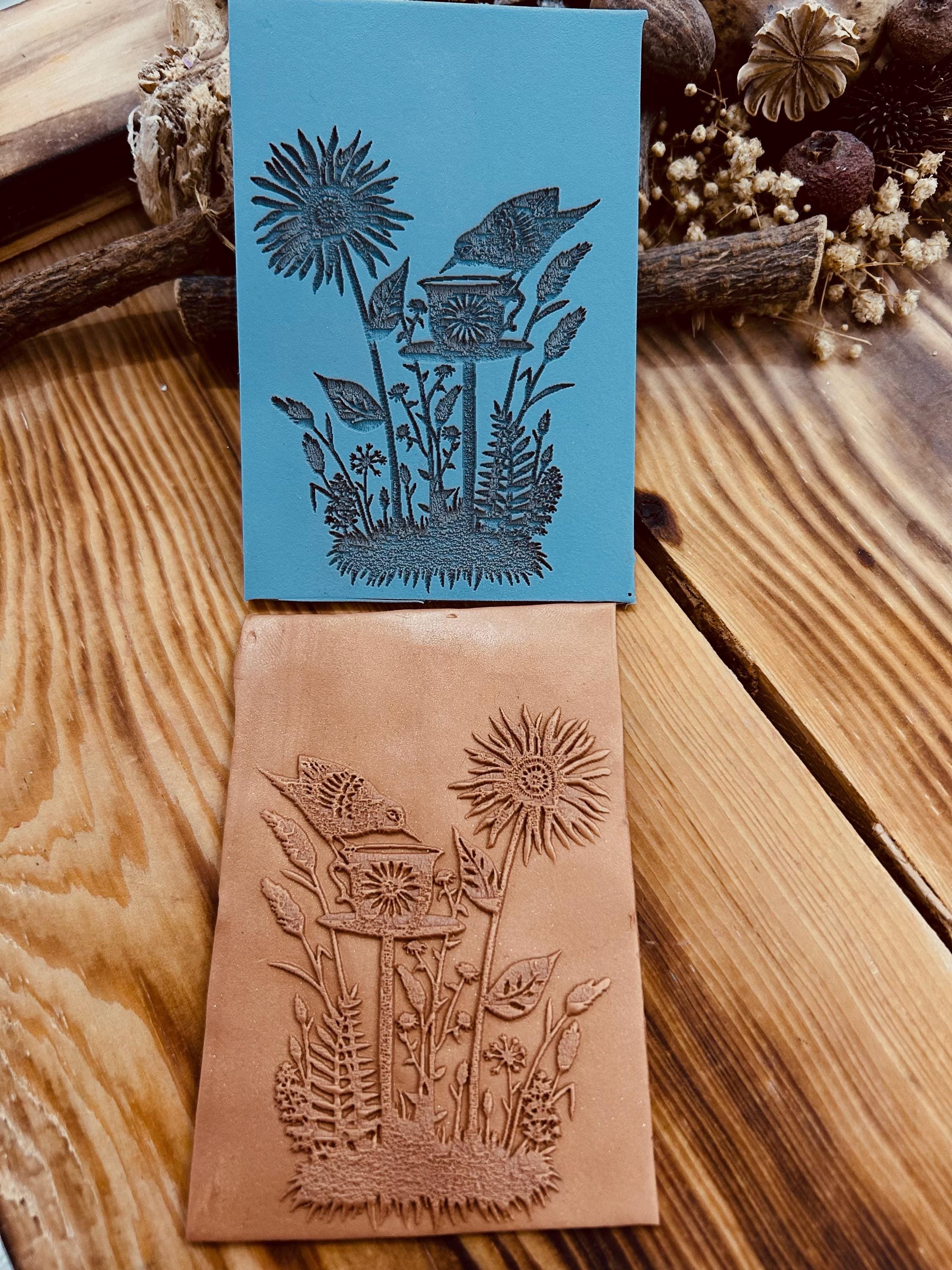Bird & Flowers Rubber Texture Mat – Polymer Clay Tool for Earring Making, Jewelry, DIY Crafts, Air Dry Clay & Ceramic