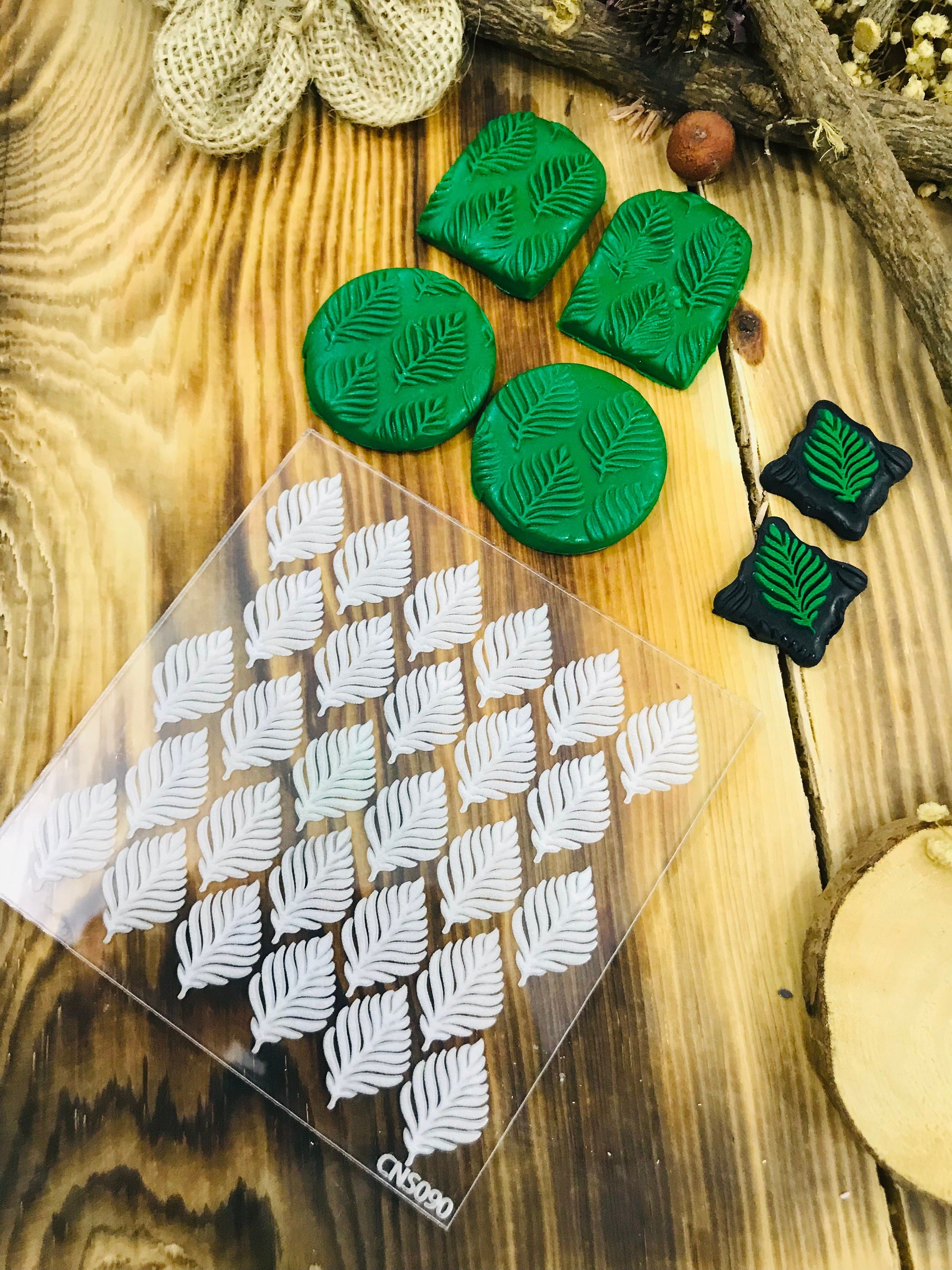 Monstera Leaf Pattern Acrylic Texture Mat, Texture Tile, Embosser Stamp, Dough Sheeter, Ceramic Supplies, Botanical Pattern Texture Plate