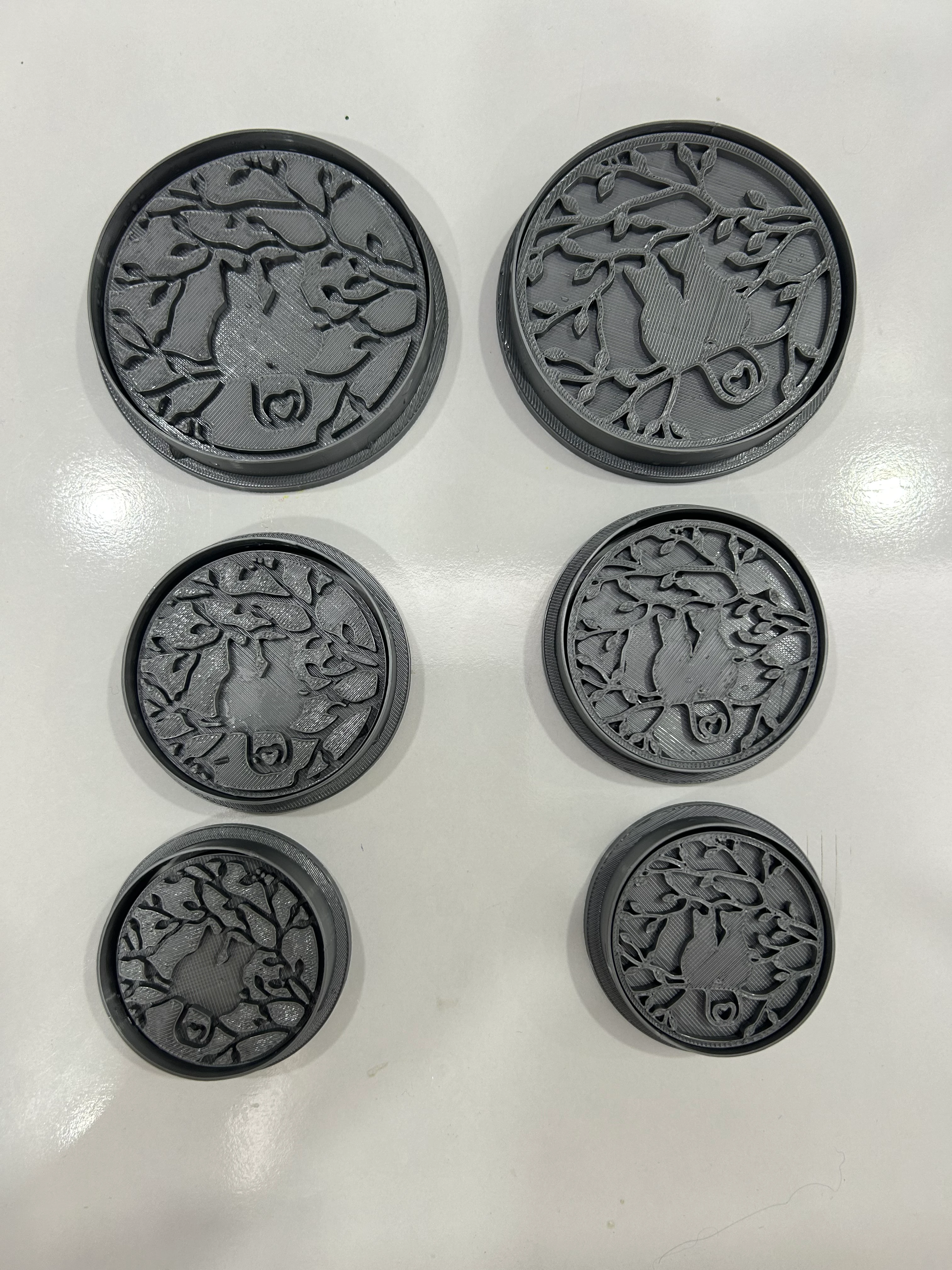 Ağaçta İki Kedi Damga ve Kesici – Kabartma & Stamp – İki Farklı Baskı Türü