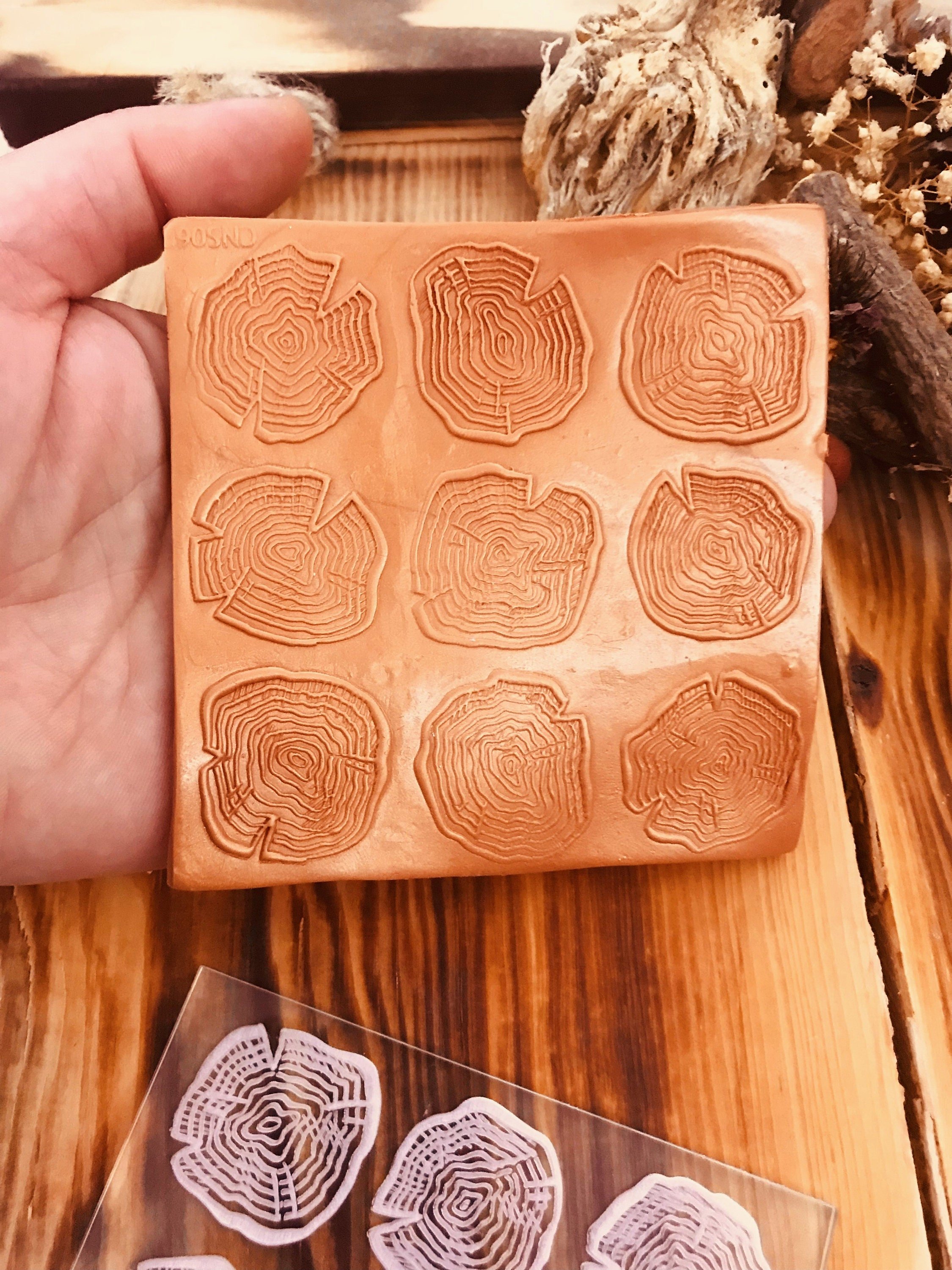 Tree Snag Pattern Texture Mat, Polymer Clay Texture Sheet, Embossing Stamp, Acrylic Texture Plate, Pottery Tool, Texture Tile For Fondant