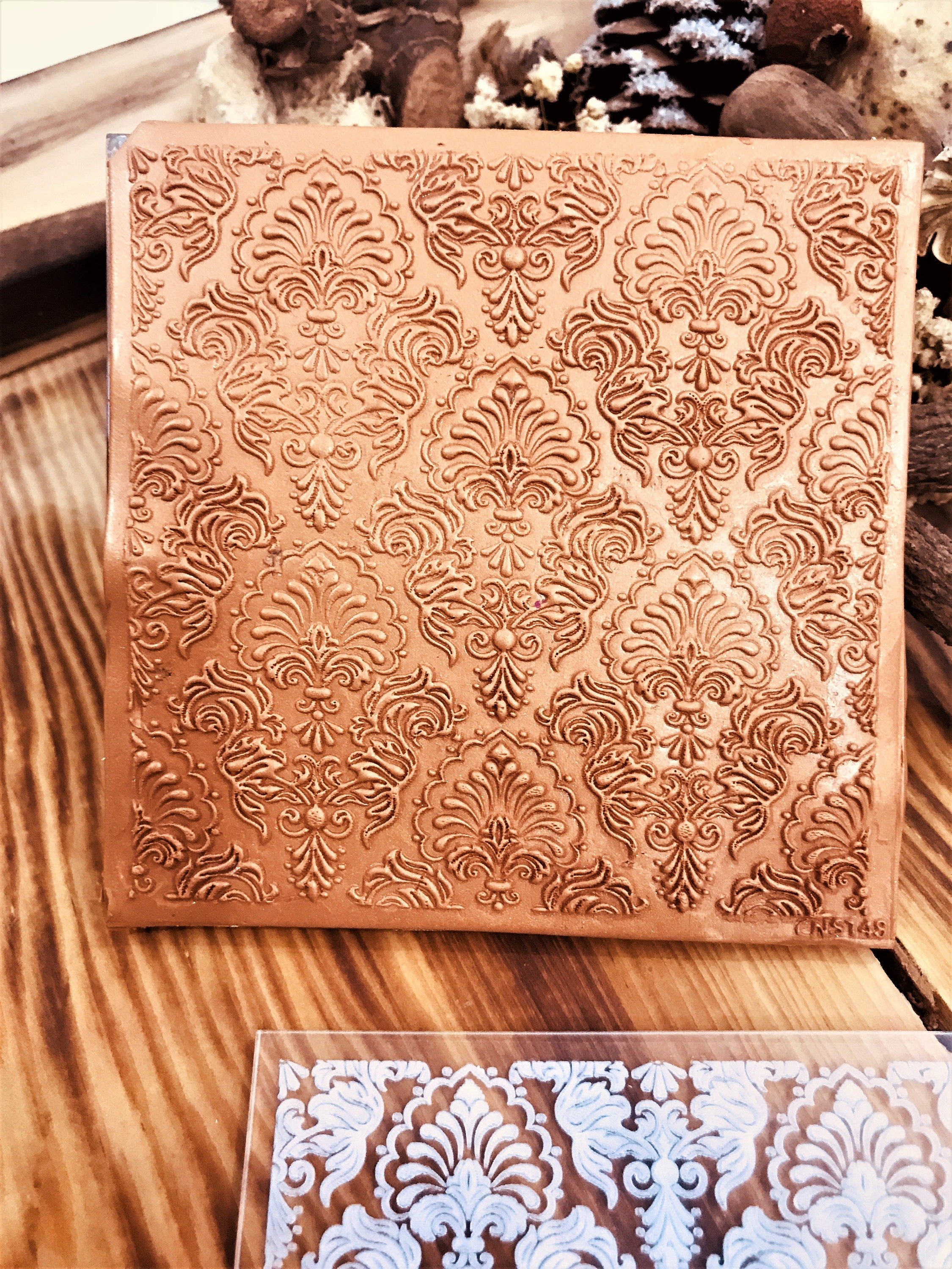 Vintage Pattern Texture Mat,Polymer Clay, Embossing Stamp, Acrylic Texture Sheet, Texture Plaque, Clay Texture Tile,Fimo, Sculpey, Cernit