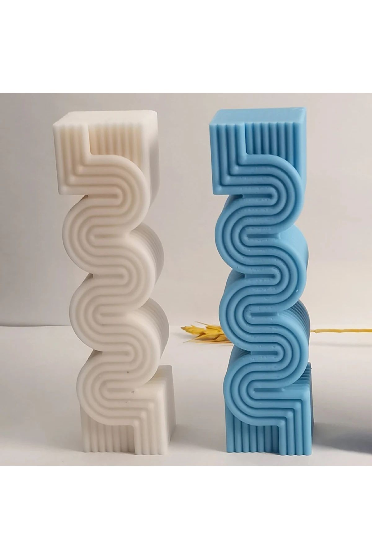 Dekoratif Wave Mum kalıbı büyük boy