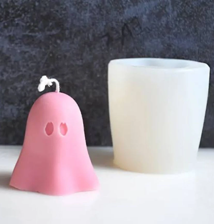 Hayalet Mum Silikon Kalıbı – Halloween Dekoratif Mum Yapımı İçin