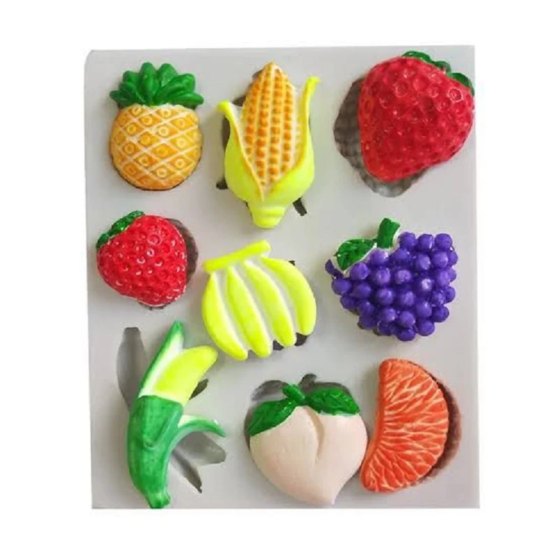 Silikon Meyve Şekilli Kalıp – 9 Farklı Meyve Modeli