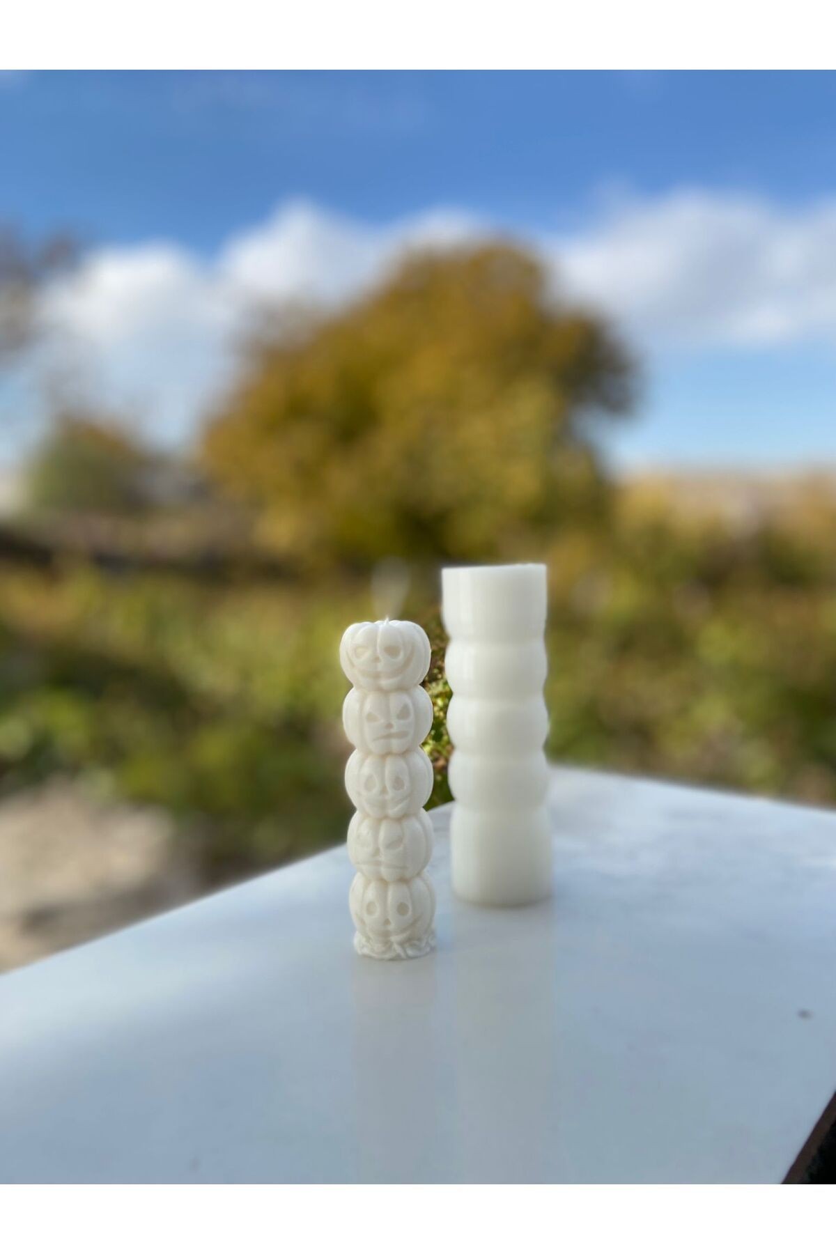 Kabak Totem Tekli Mum Kalıbı  kokulutaş seramik silikon kalıbı