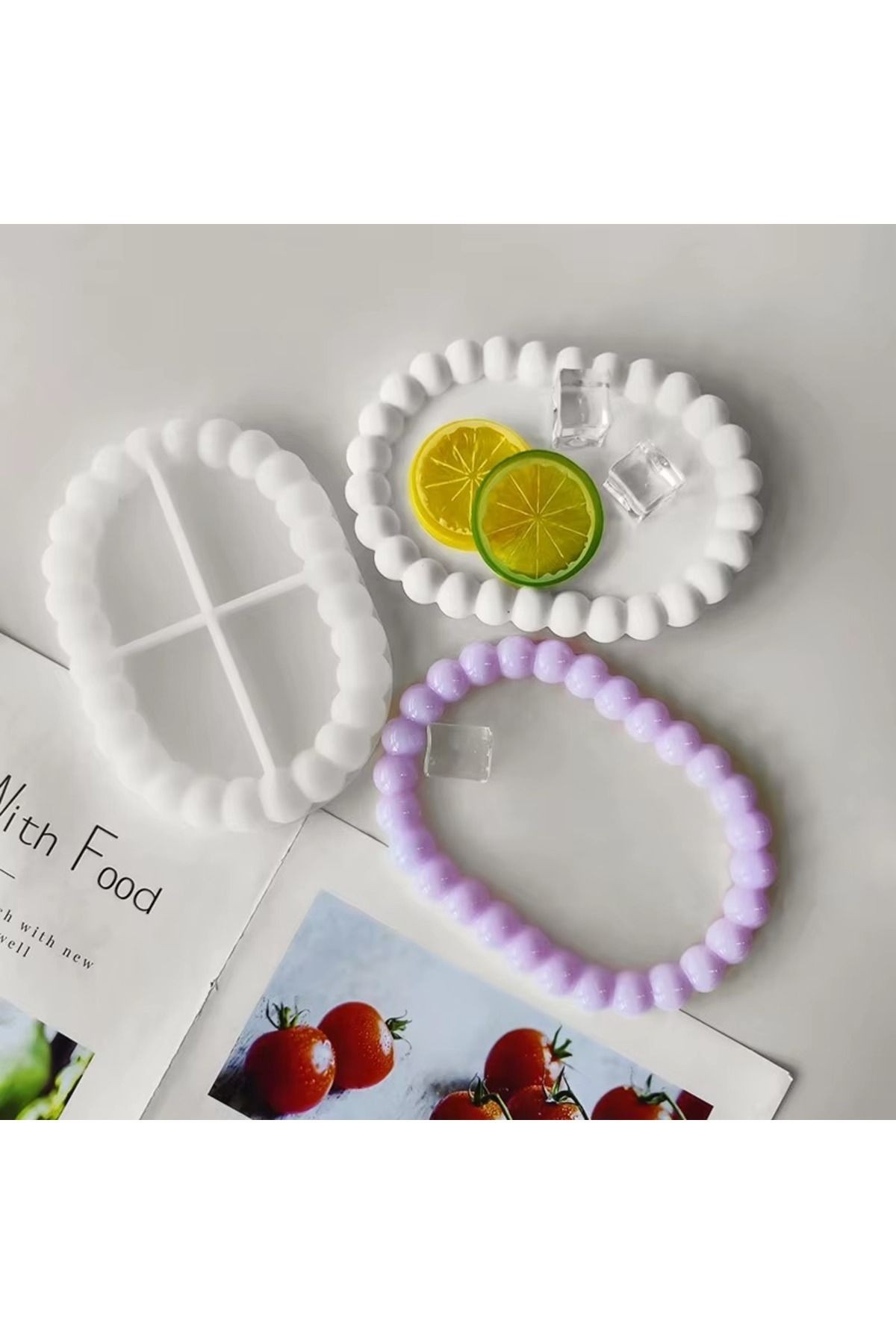 sunumluk silikon kalıbı oval model sunumluk silikon kalıbı