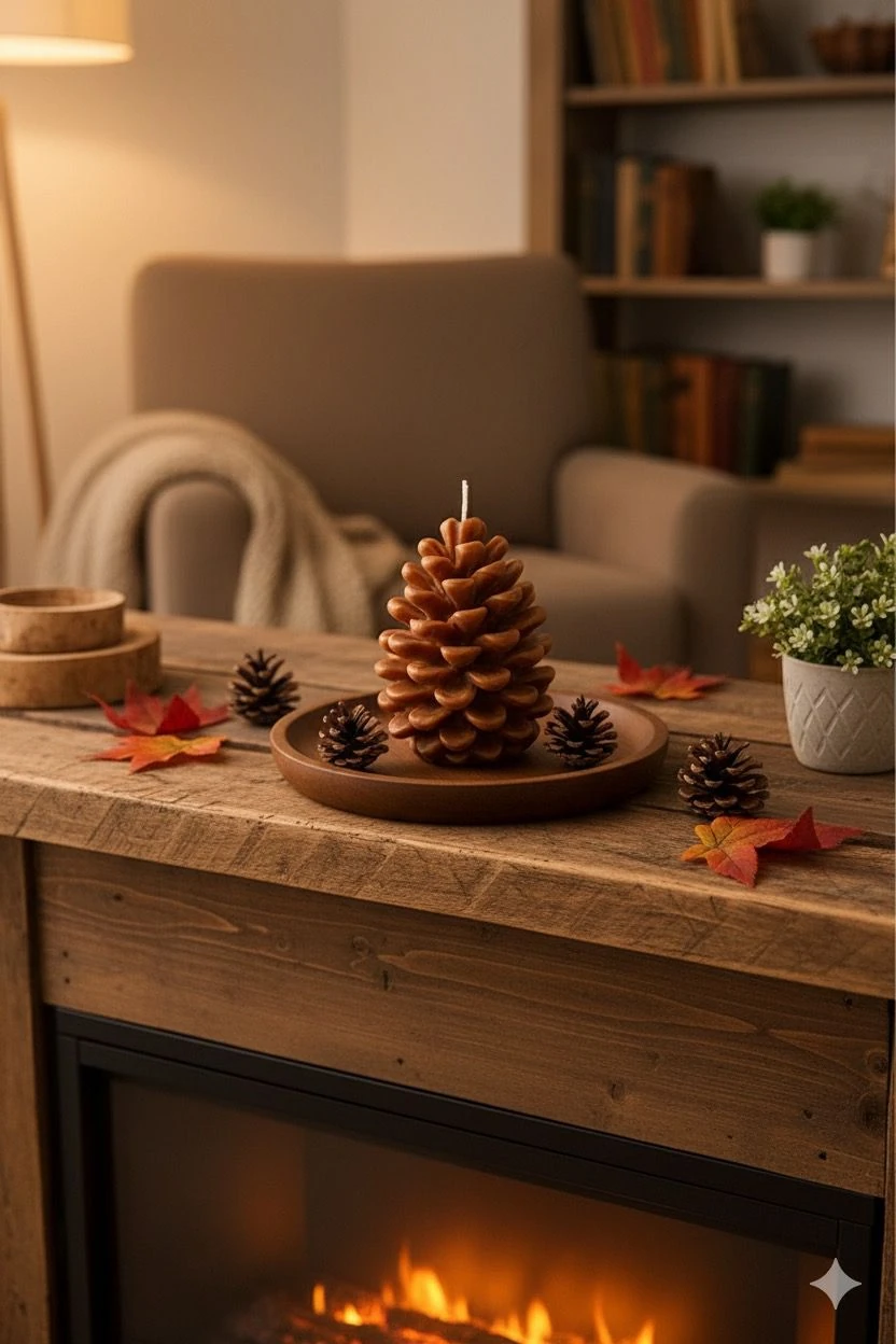 Kozalak mum silikon kalıbı Kesikli