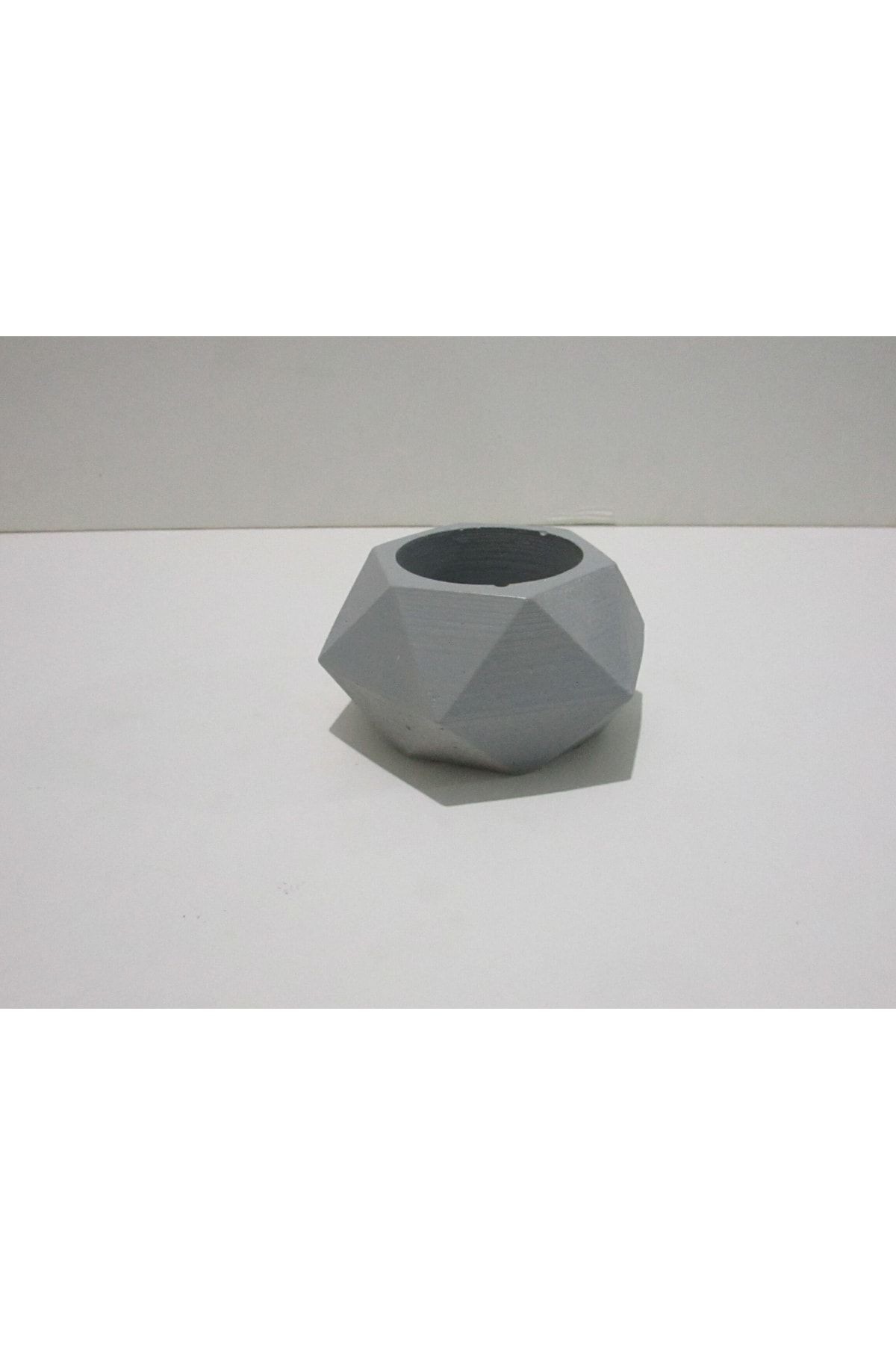 Geometrik Desen Saksı Silikon Kalıbı -2 (mum, Kokulutaş , Sabun Kalıbı)