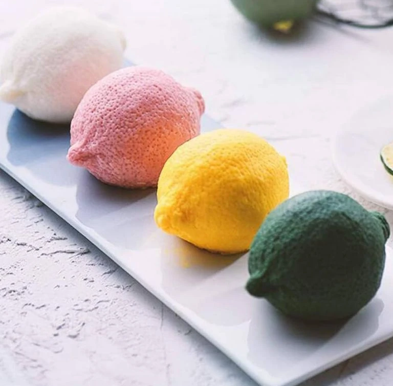 Limon Silikon Kalıp – Gerçek Dokulu Meyve Modeli, Mum, Sabun, kokulutaş için