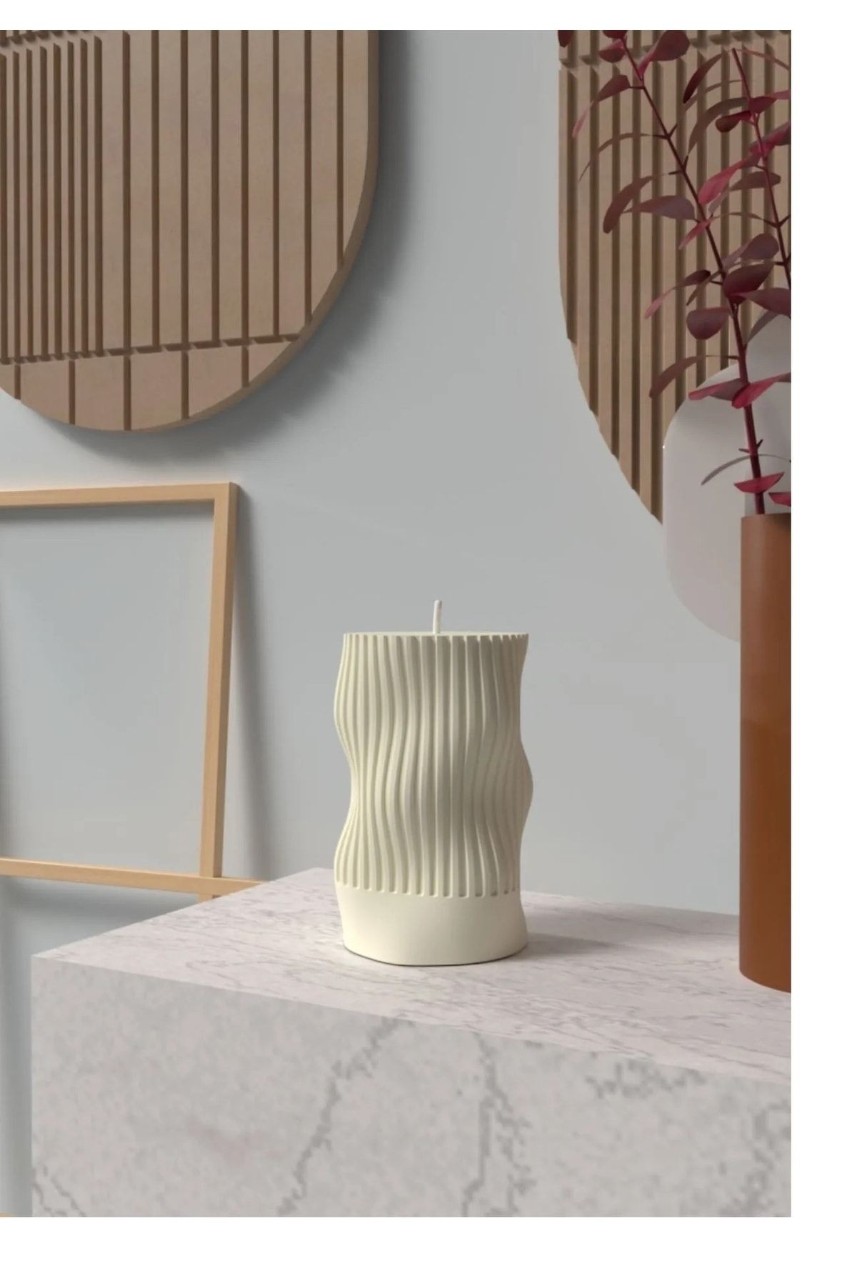 Dekoratif Desenli Styliş Mum Kalıbı Silikon Kalıp