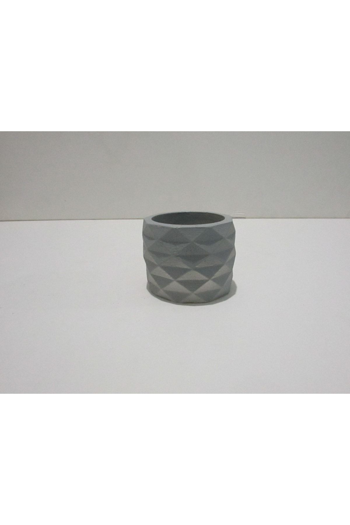 Geometrik Desen Saksı Silikon Kalıbı Mum Kokulutaş Sabun Kalıbı