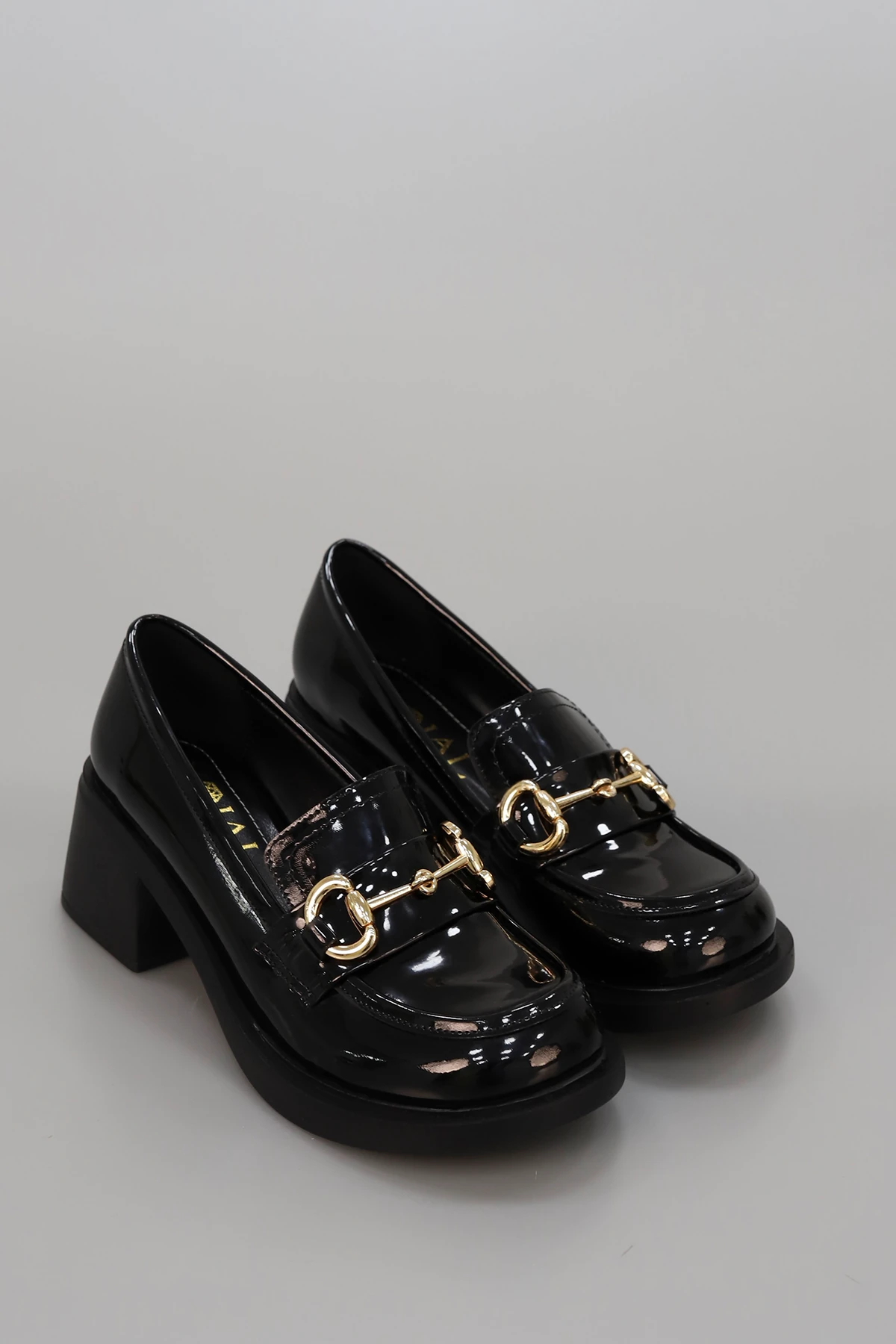 RC 700 Toka Detaylı Topuklu Loafer - SİYAH RUGAN