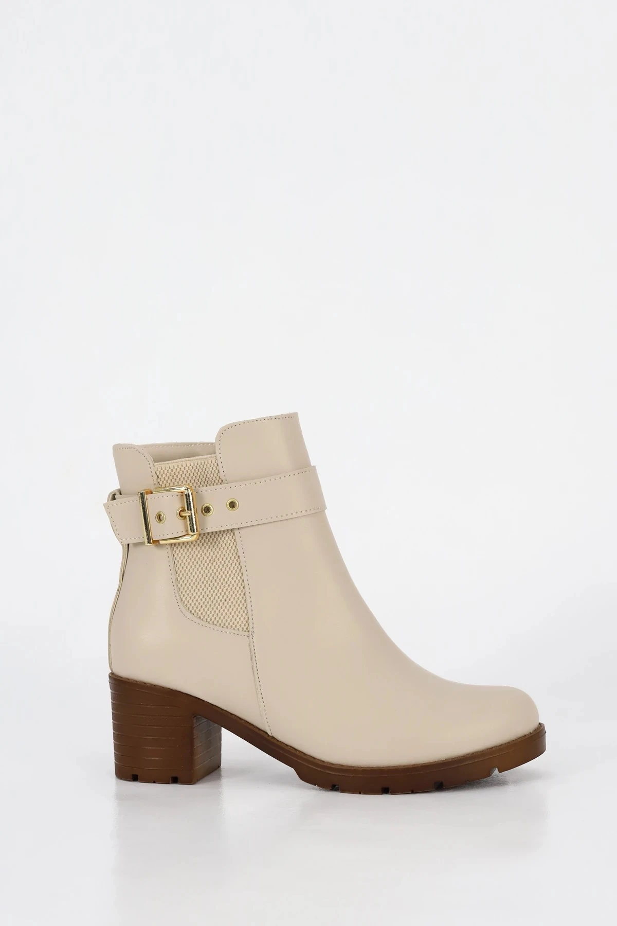 BLN 770 Kemer Toka Detaylı Orta Topuklu Yarım Bot