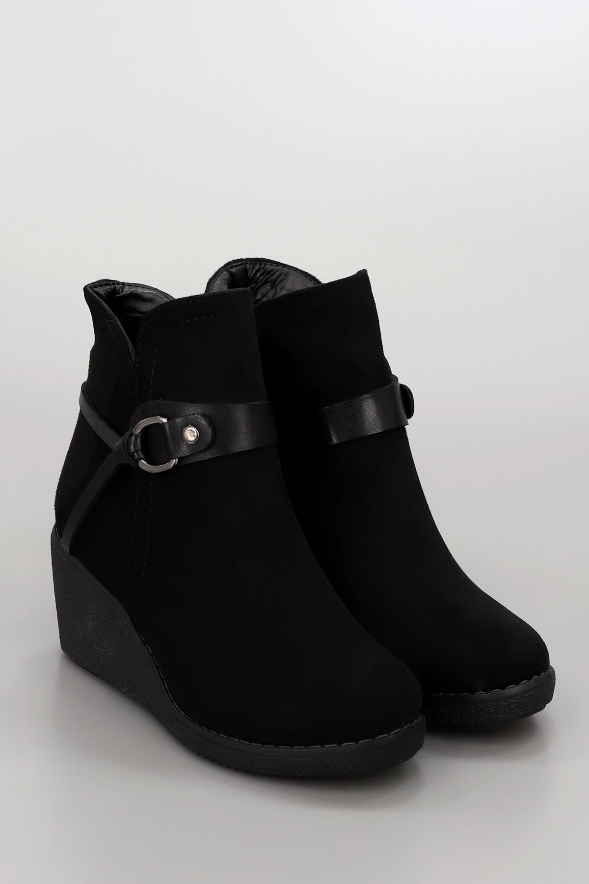BTDL02 Kemer Detay Dolgu Topuk Bot - SİYAH