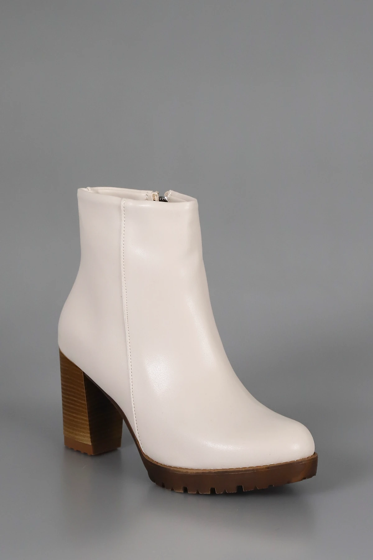 STR 700 Kalın Topuklu Fermuarlı Bot