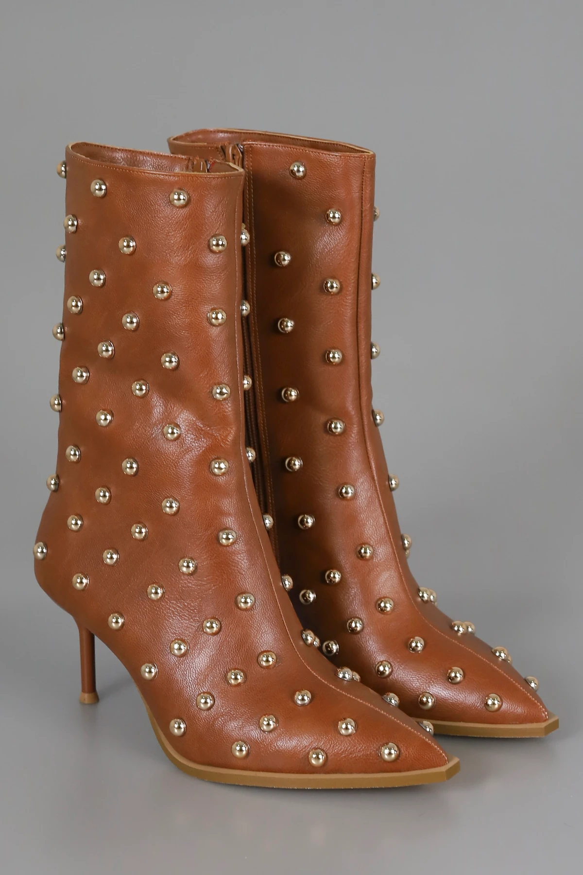 RS 1420 Troklu İnce Topuklu Bot - TABA