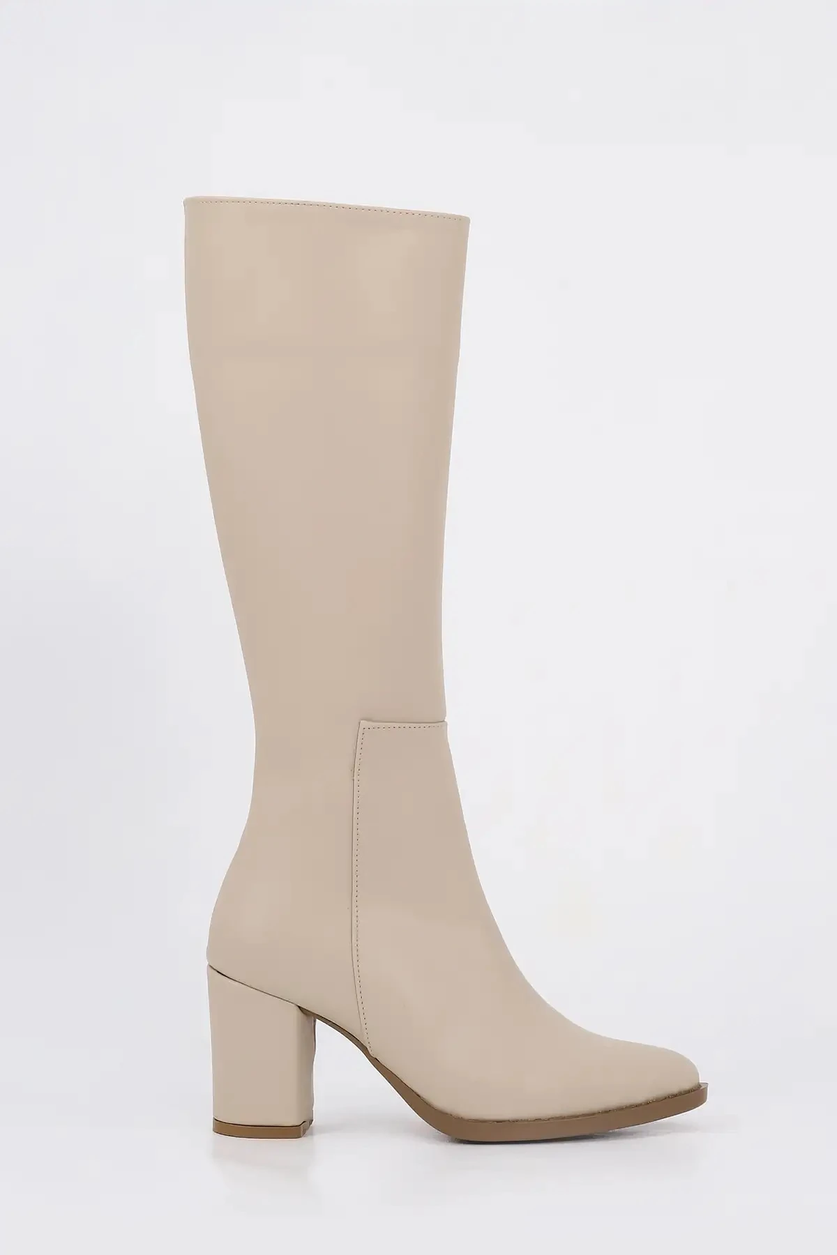 SLÇ 103 Fermuarlı Kalın Topuklu Çizme