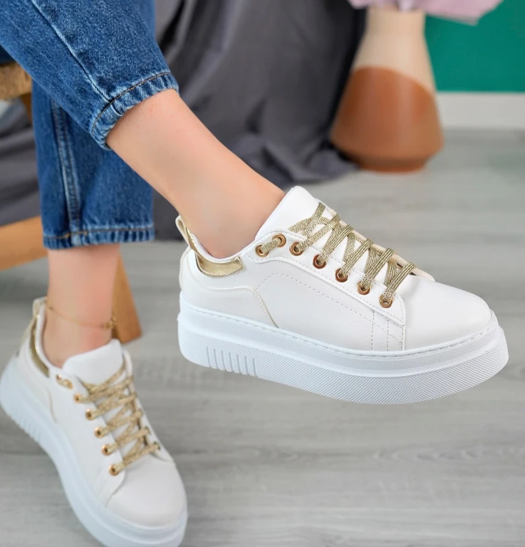 QUEEN 313 Simli Bağcıklı Gündelik Ayakkabı