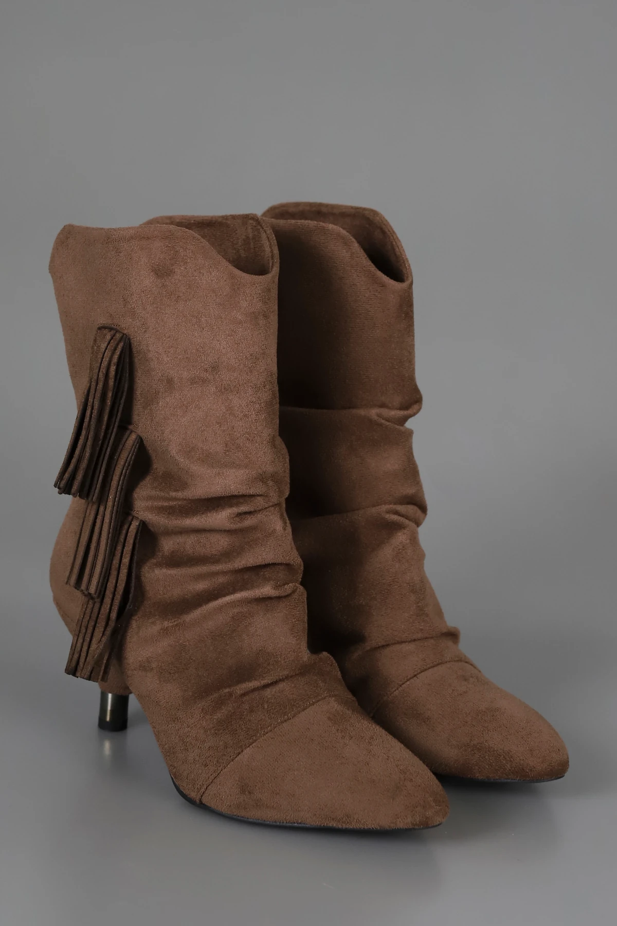 PİER 523 Püskül Körük Detay Binici Diz Altı Çizme