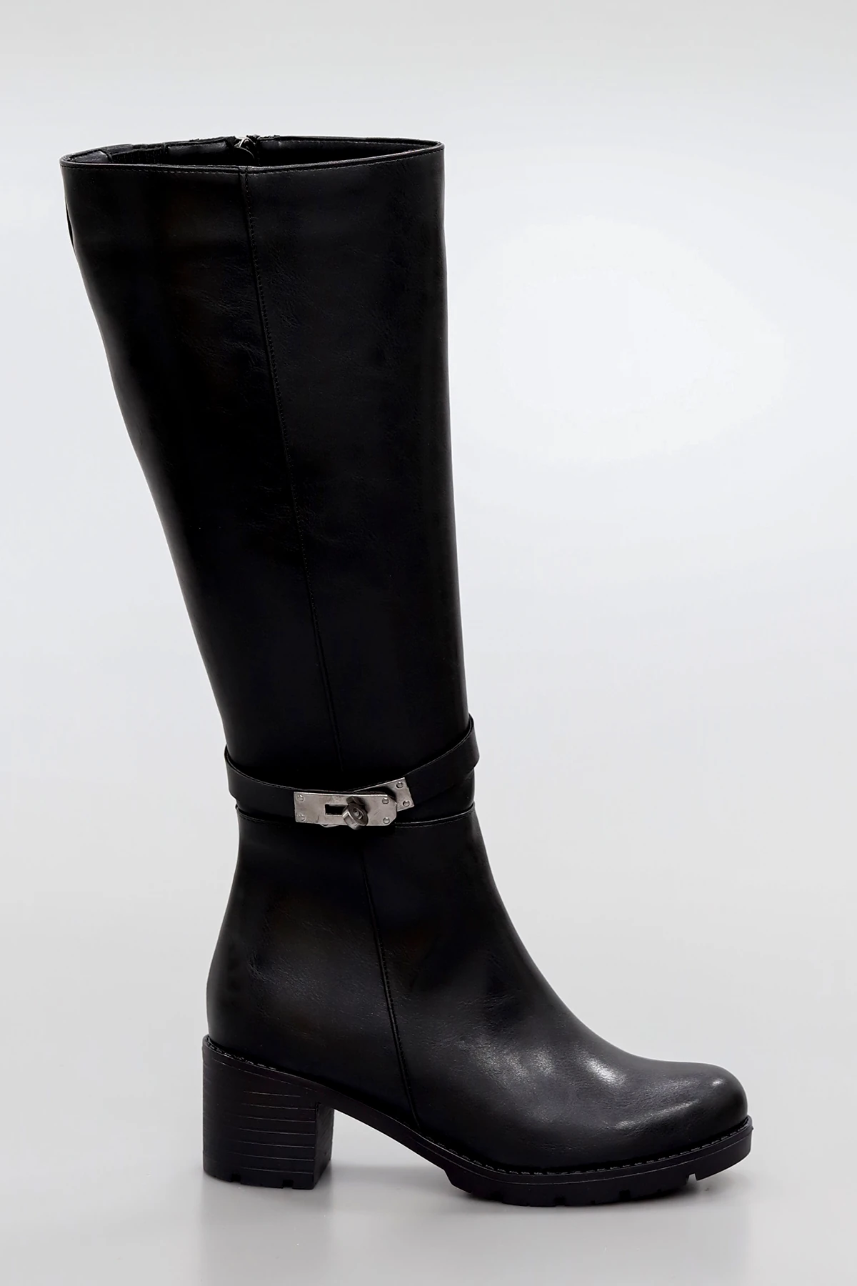STR745 Toka Detaylı Çizme - SİYAH