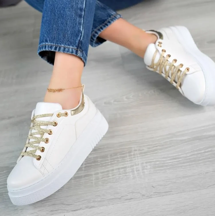 QUEEN 313 Simli Bağcıklı Gündelik Ayakkabı