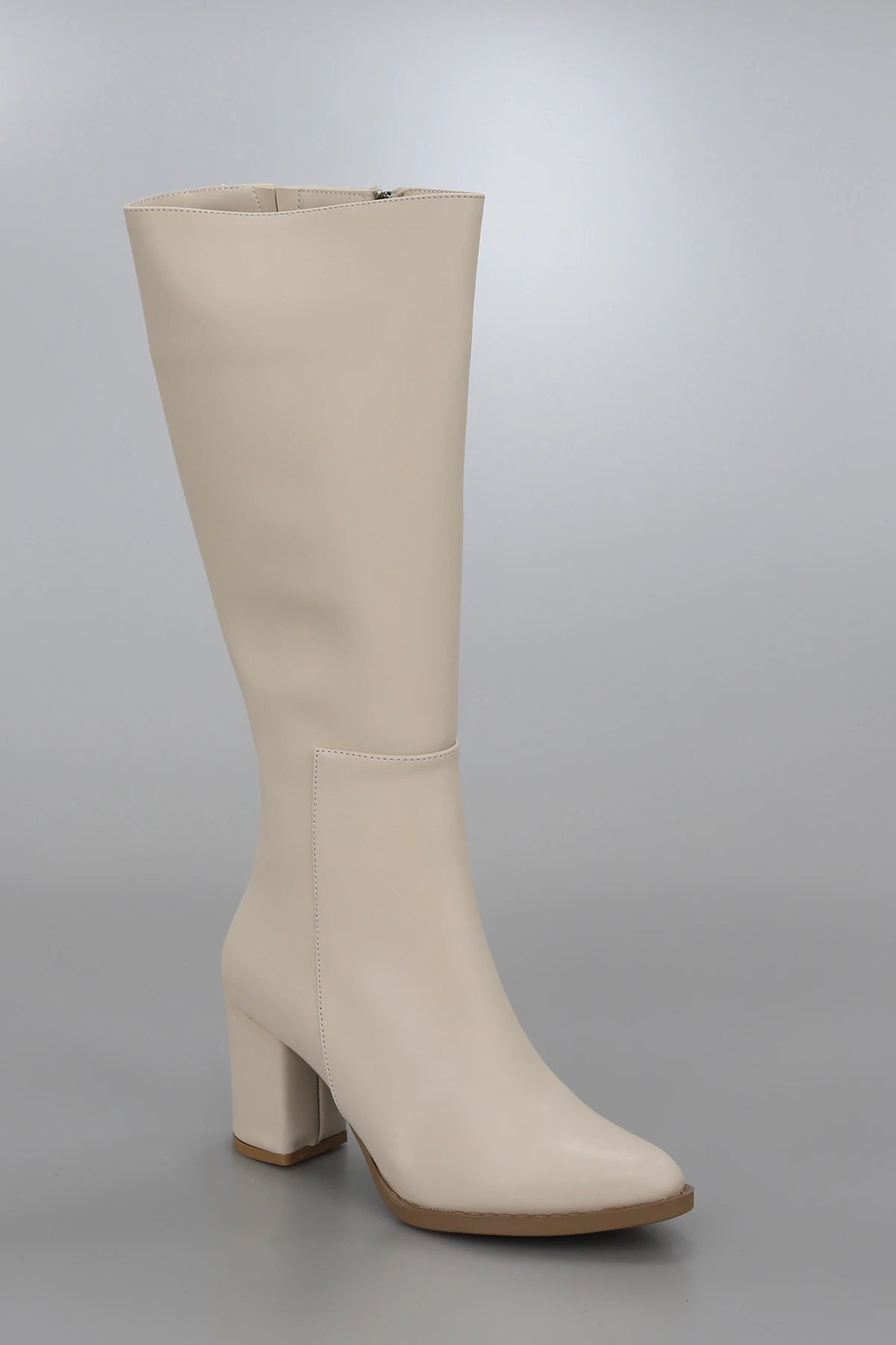 SLÇ 103 Fermuarlı Kalın Topuklu Çizme