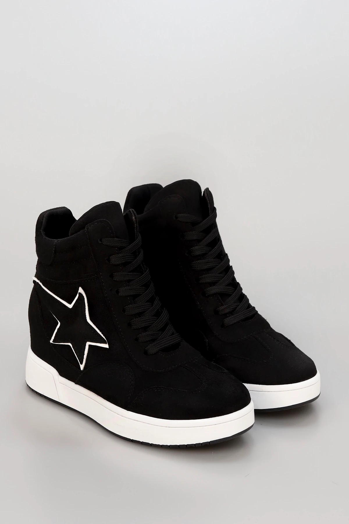 FRM 163 Yıldız Detaylı Gizli Topuklu Fermuarlı Bot - BORDO