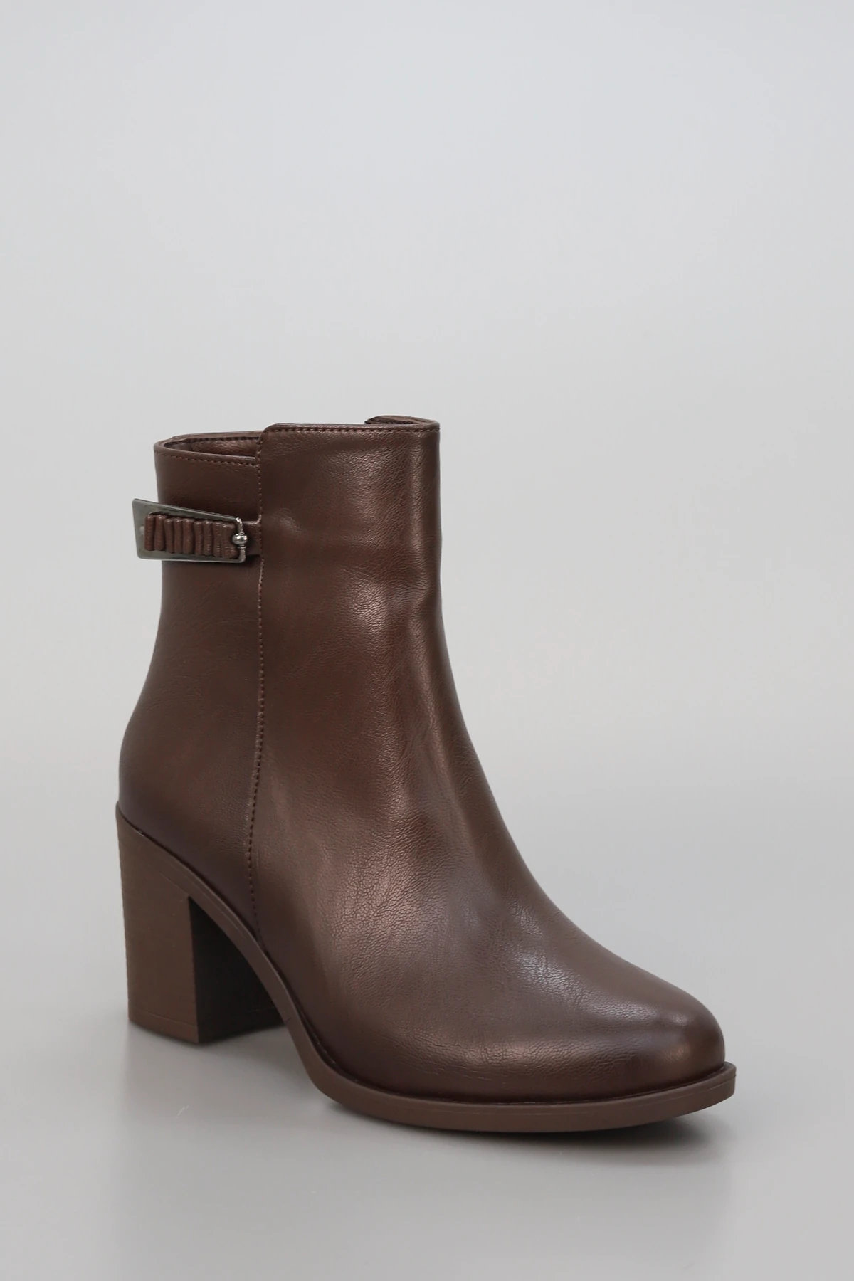 BLN SY410 Büzgülü Toka Detay Yüksek Tabanlı Kısa Bot