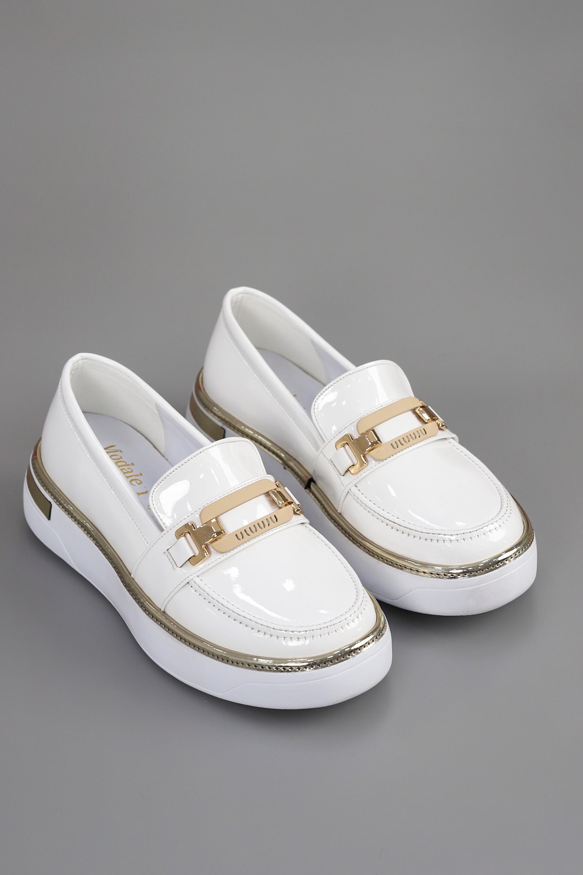 MDLN 519 Toka Detaylı Loafer - BEYAZ
