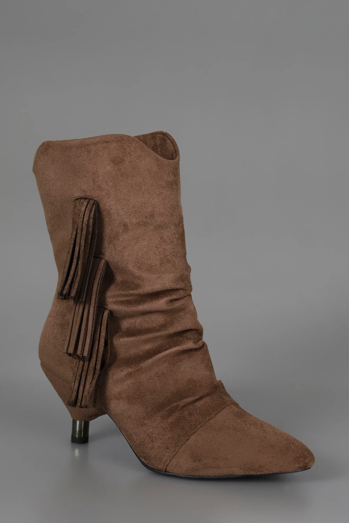 PİER 523 Püskül Körük Detay Binici Diz Altı Çizme