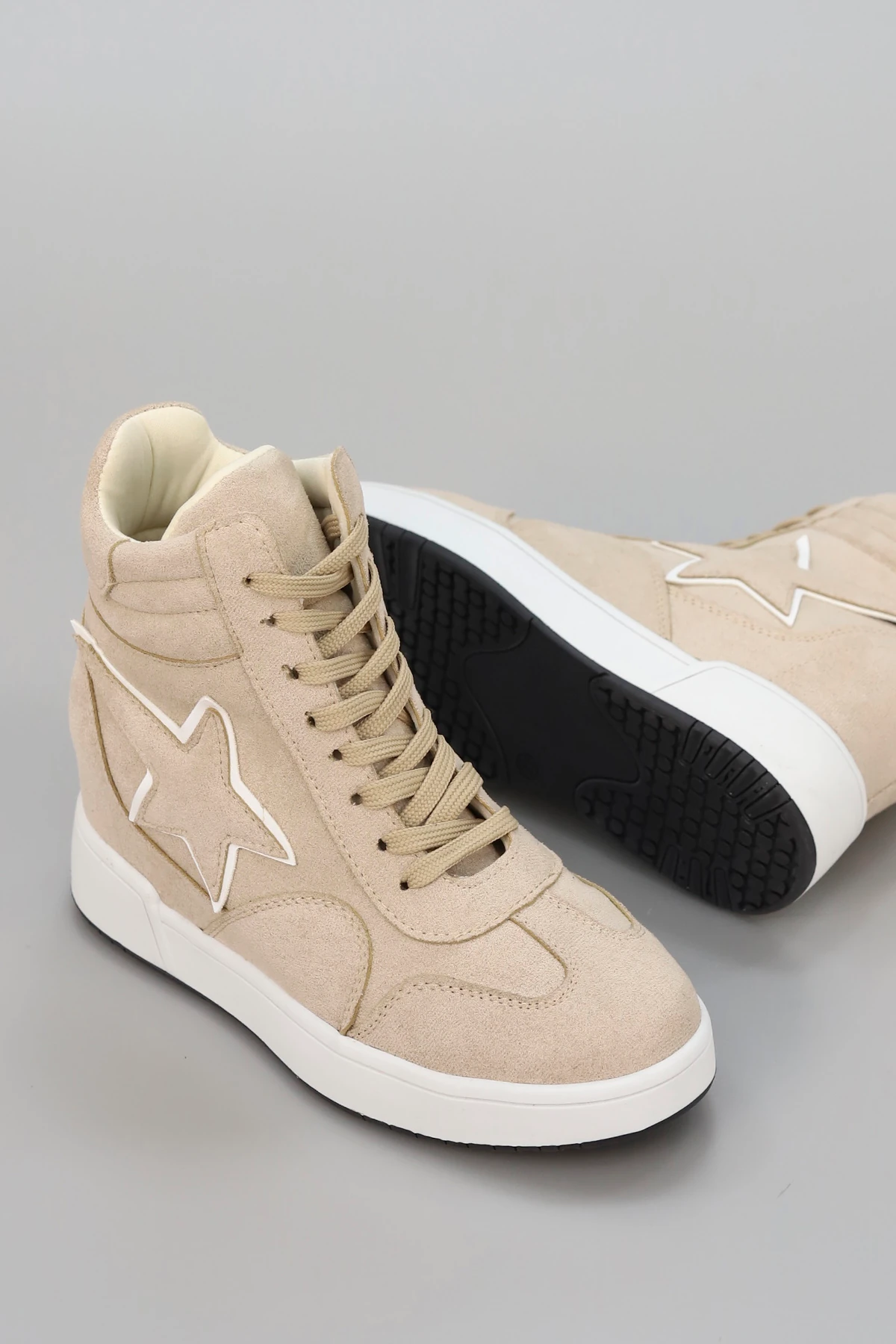 FRM 163 Yıldız Detaylı Gizli Topuklu Fermuarlı Bot