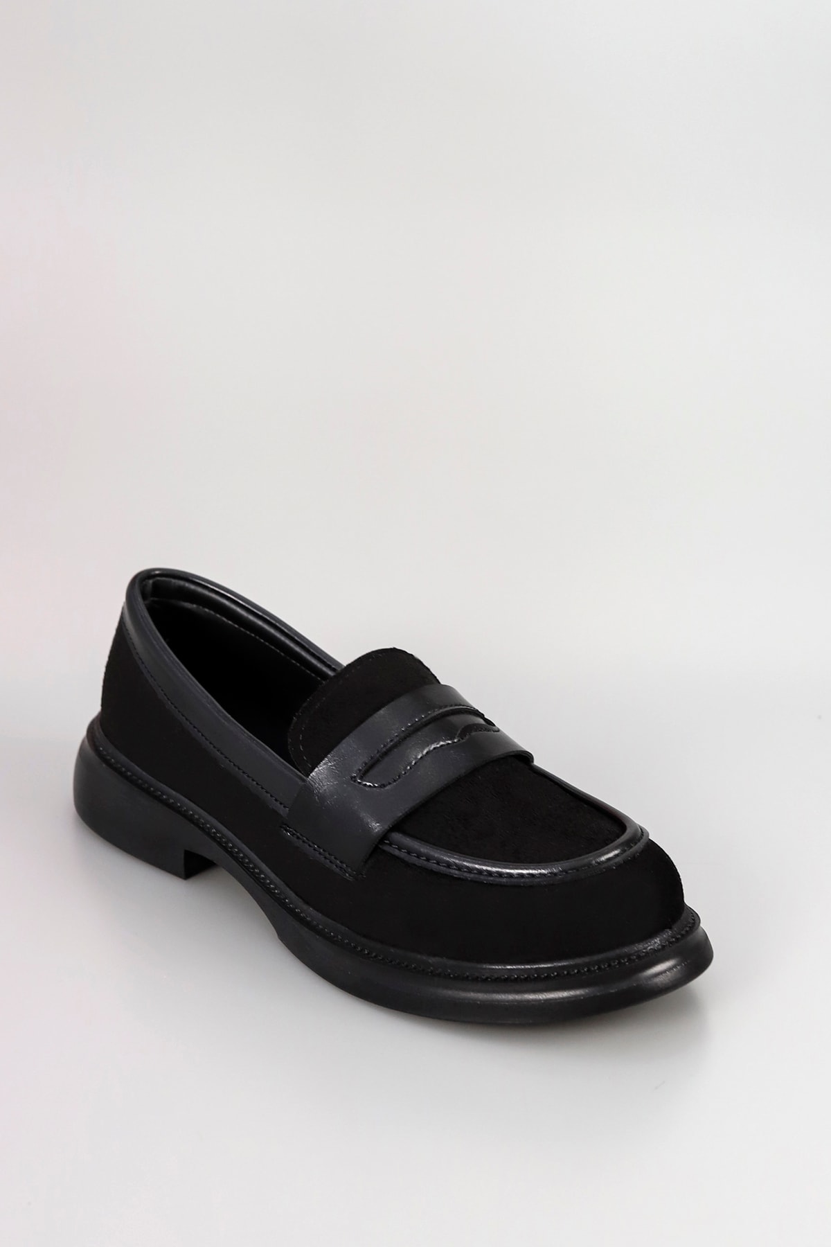 DVMD 2325 Düz Model Loafer - SİYAH SÜET