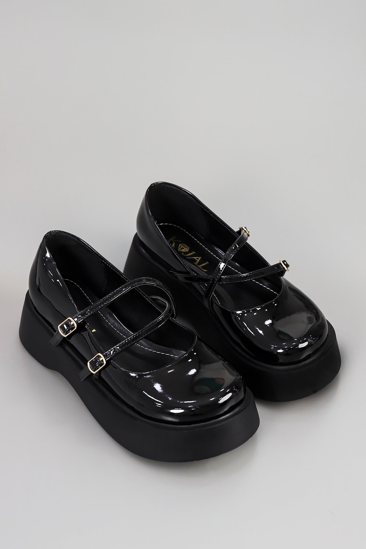 SMR 103 Baretli Kalın Taban Loafer - SİYAH RUGAN