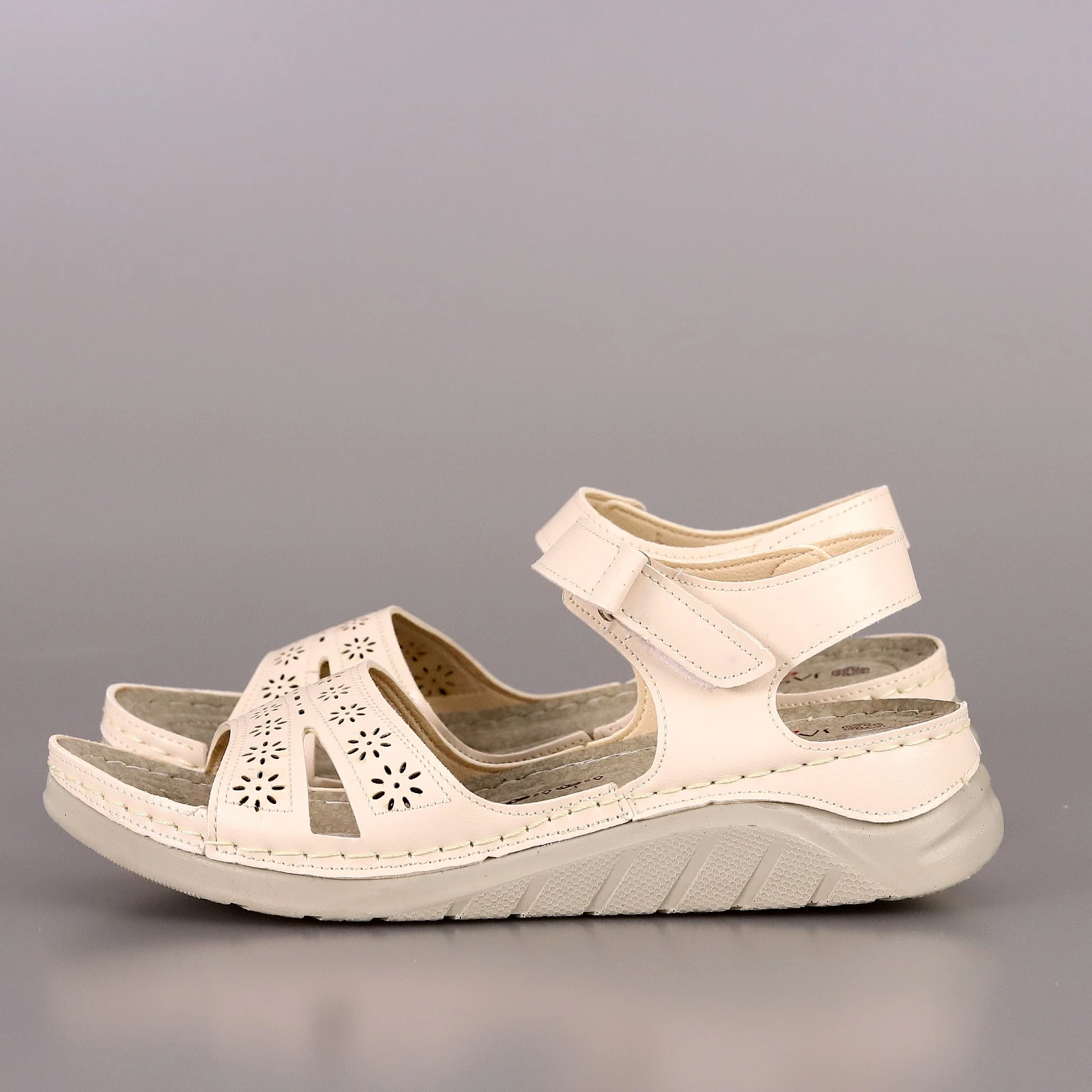 JESSİ 001 Desenli Cırtlı Sandalet