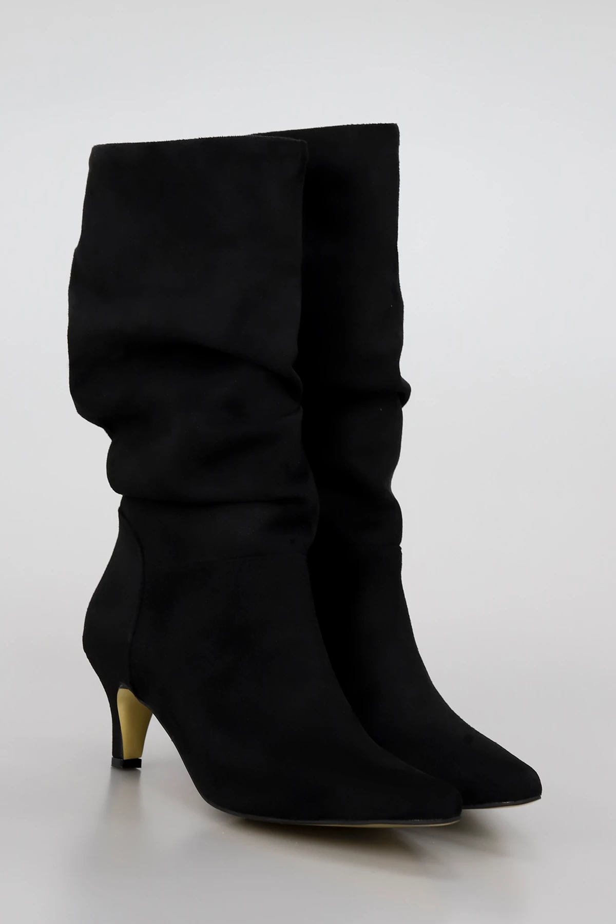 BLN 550 Körüklü Yarım Çizme - SİYAH SÜET