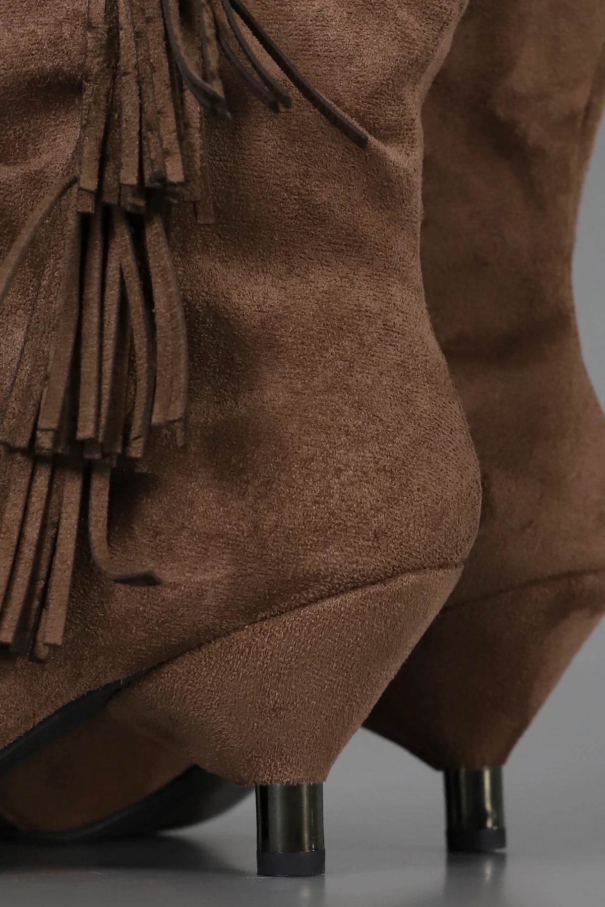 PİER 523 Püskül Körük Detay Binici Diz Altı Çizme