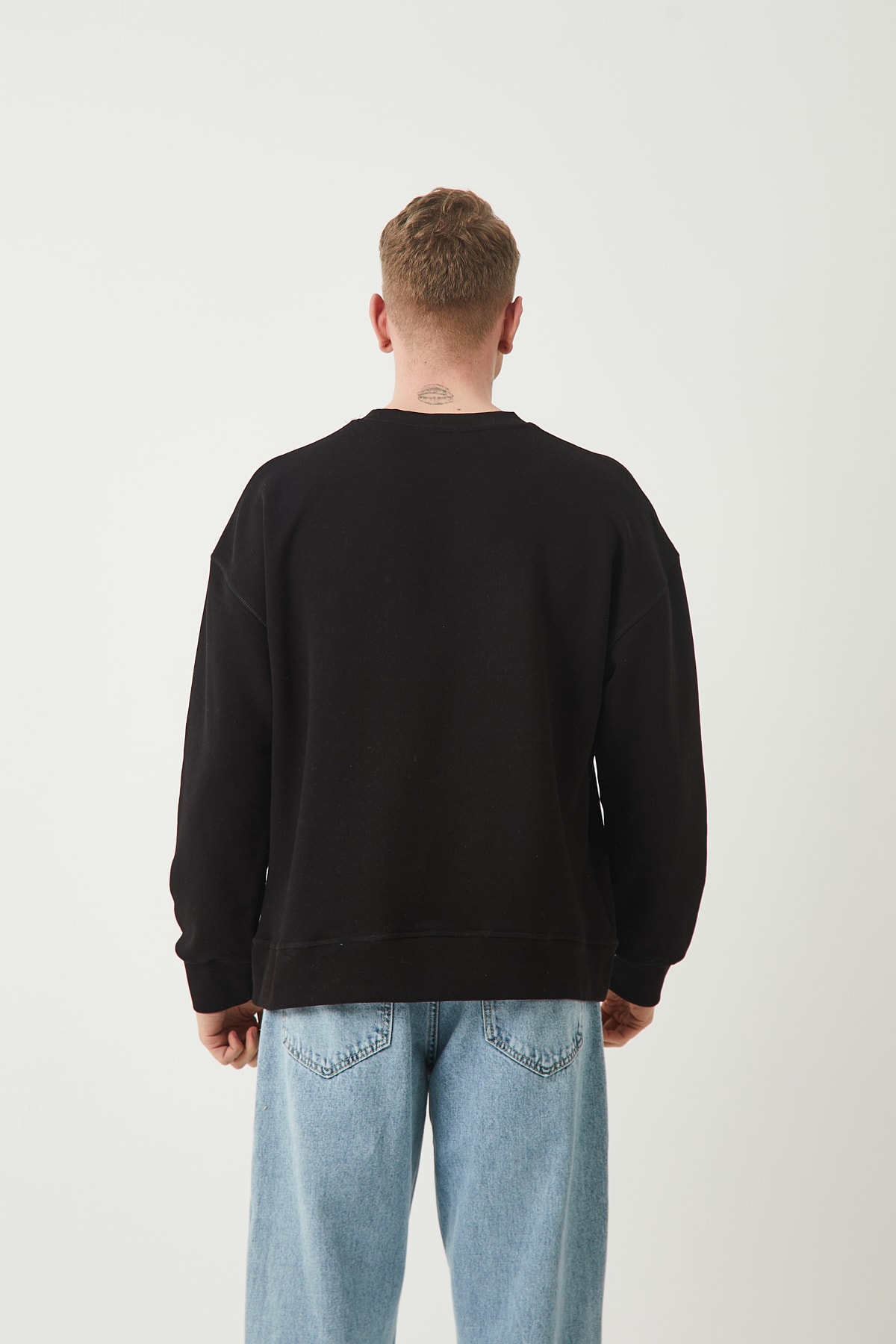 DIAGONEL KARYOKALI SWEATSHIRT - SIYAH