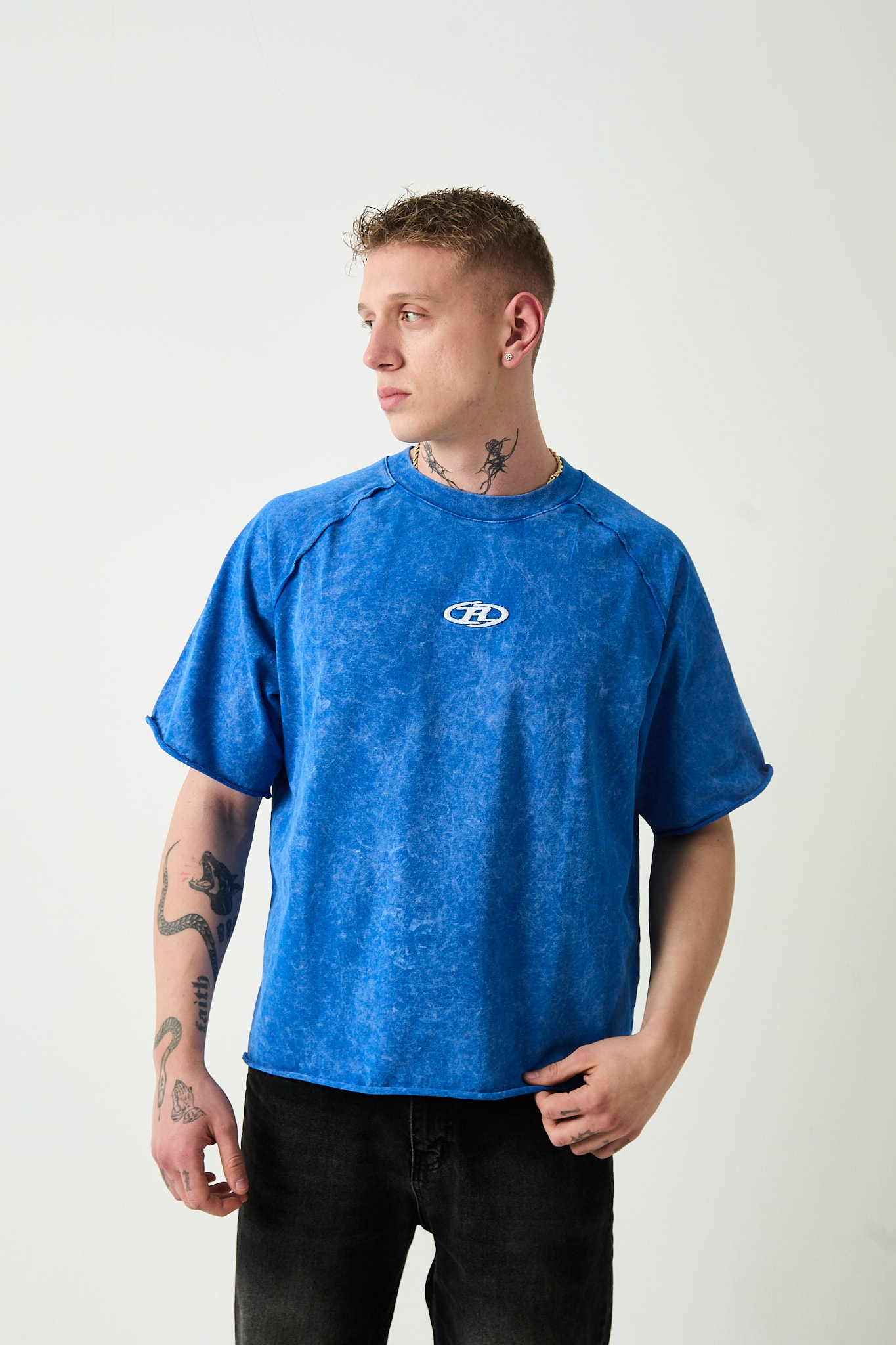 R LOGO YIKAMALI T-SHIRT - Cobalt Blue