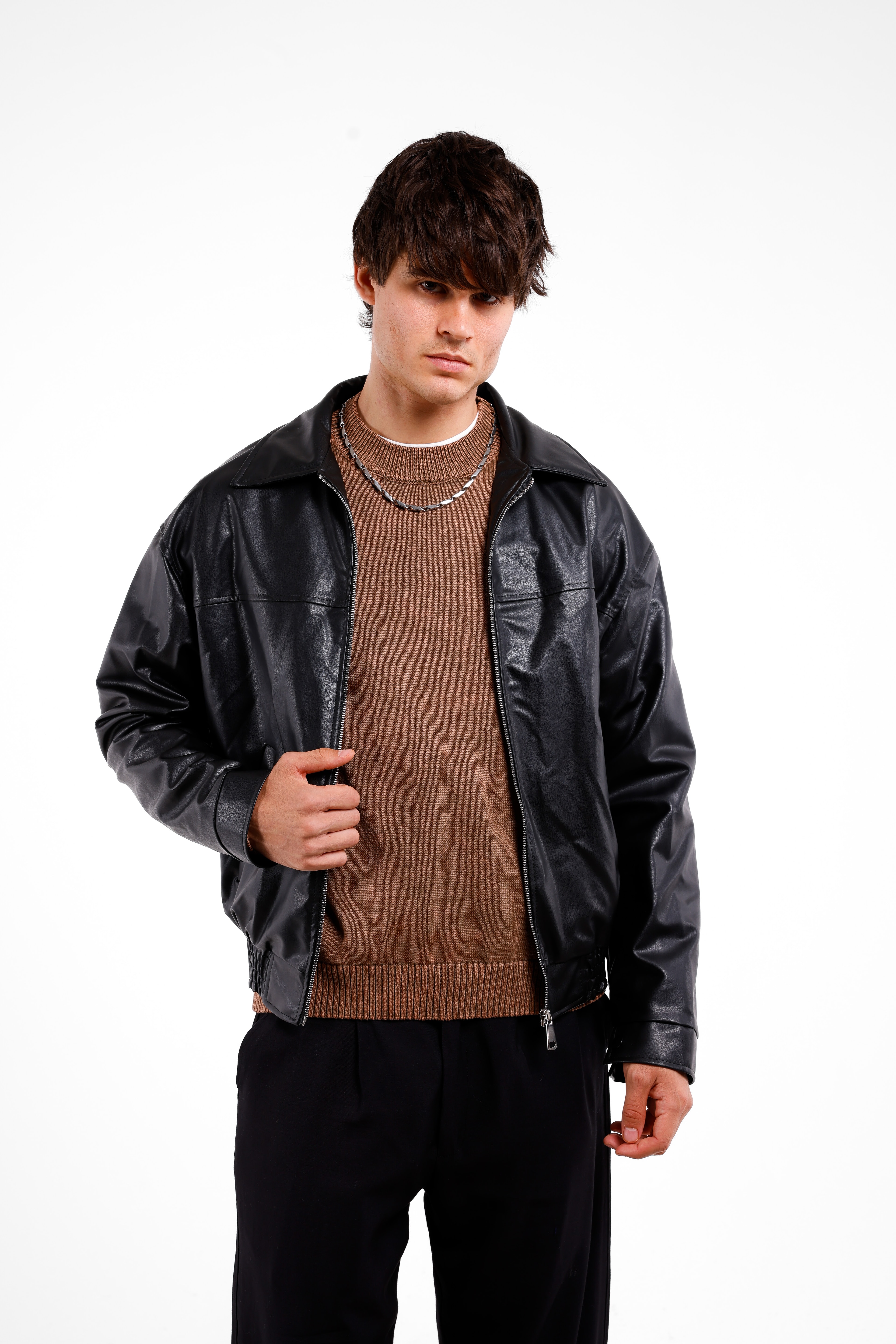 BOMBER DERİ CEKET