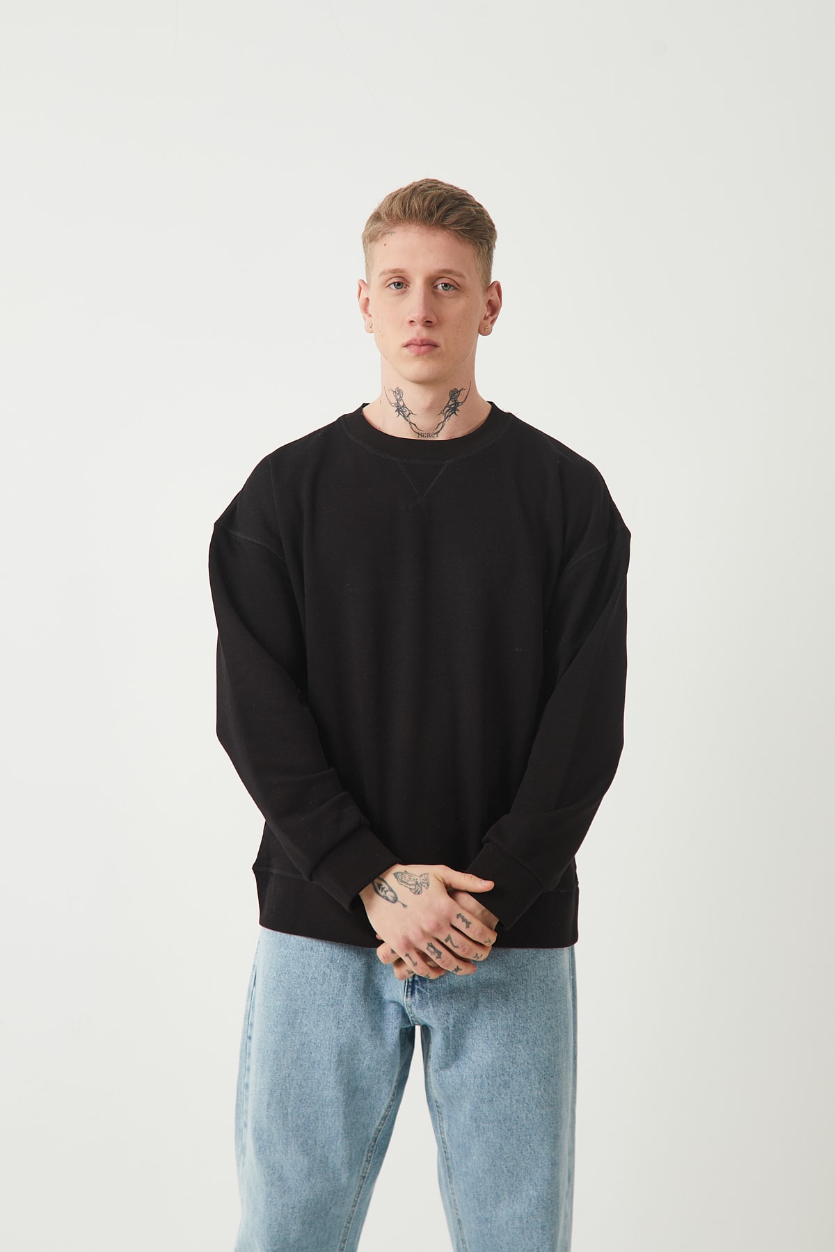 DIAGONEL KARYOKALI SWEATSHIRT - SIYAH