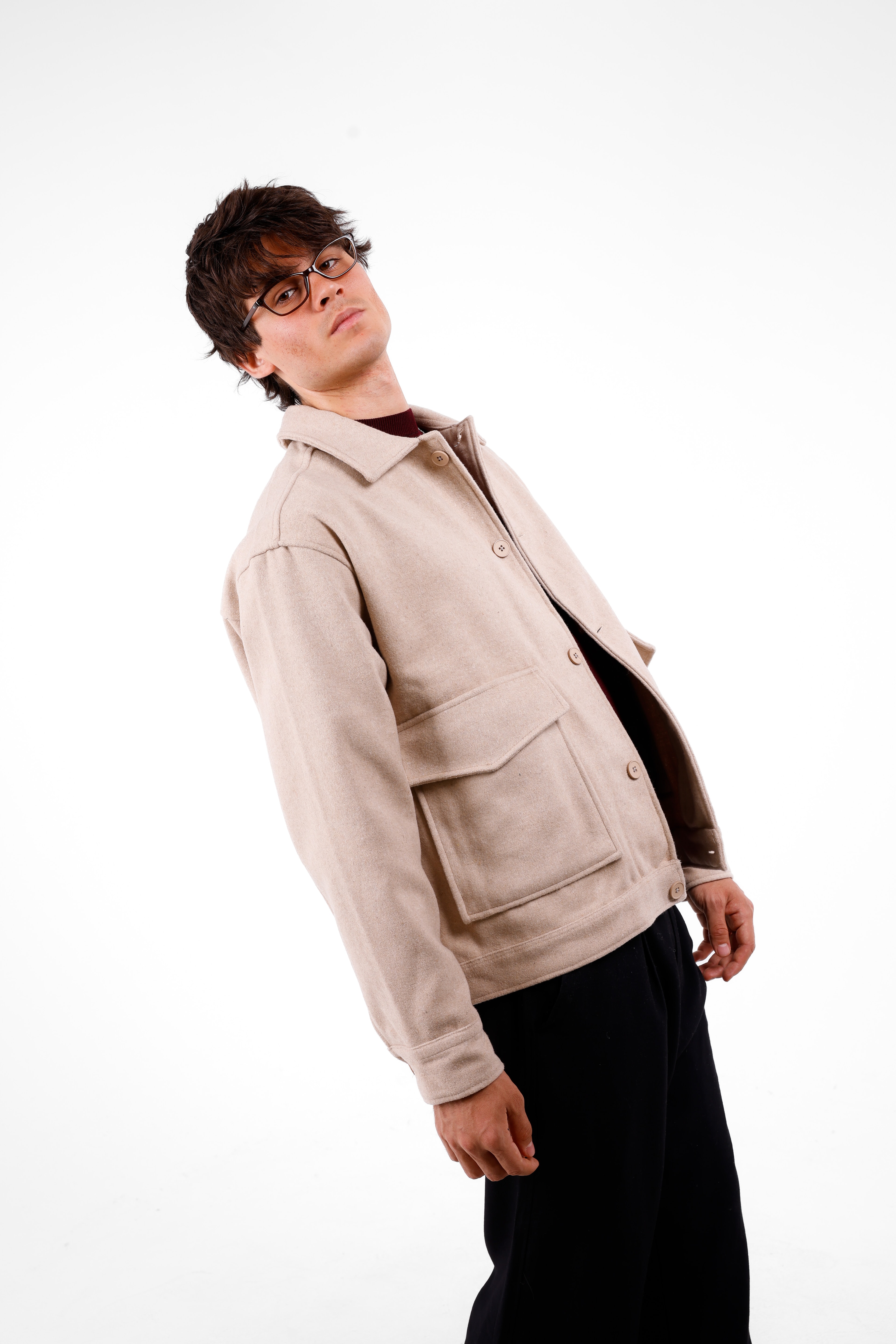 DÜĞMELİ KAŞE CEKET - Beige